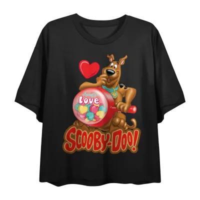 Womens Juniors Crew Neck Short Sleeve Scooby Doo T-Shirt Product Image