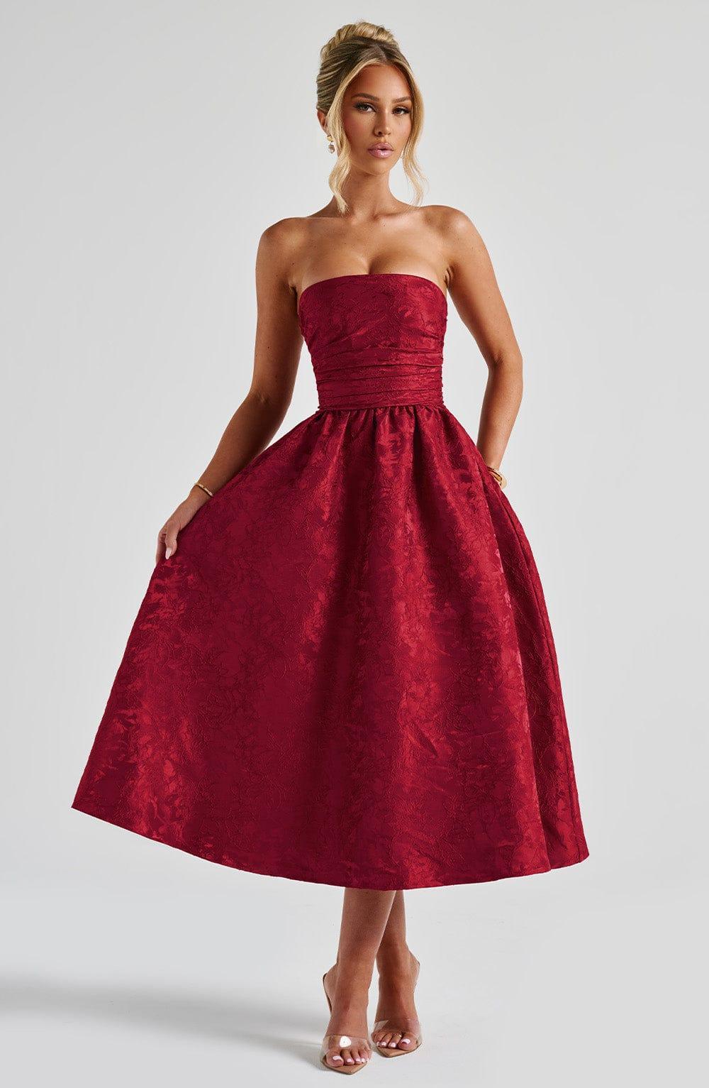Saoirse Midi Dress - Red Product Image