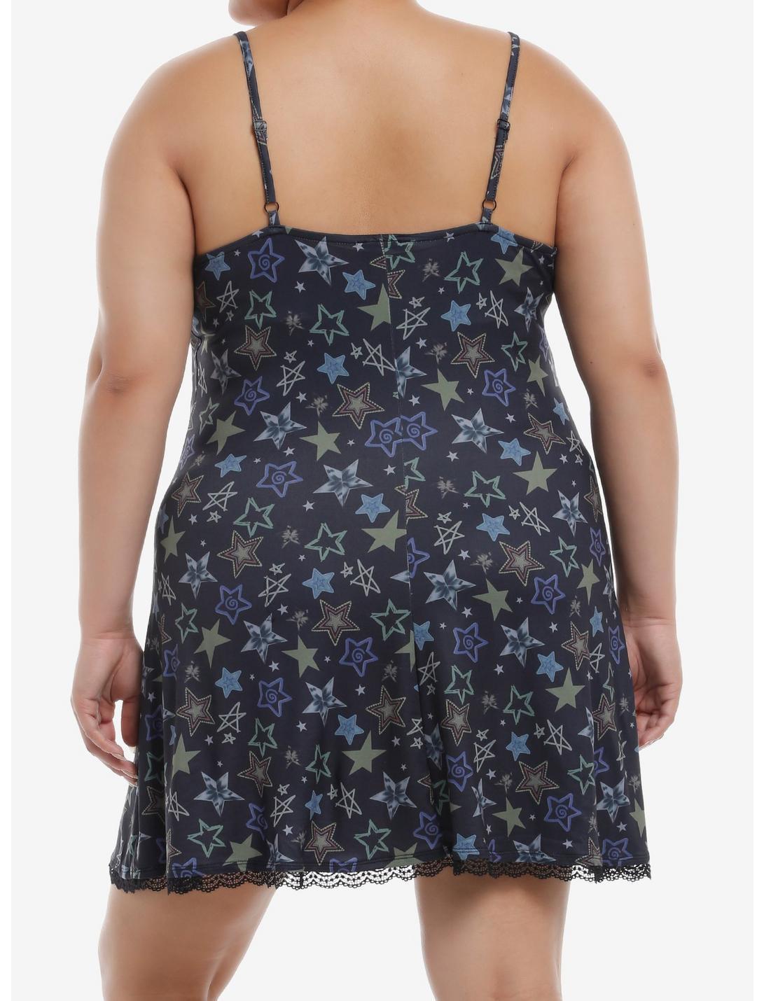 Social Collision Multicolored Stars Cami Mini Dress Plus Size Product Image