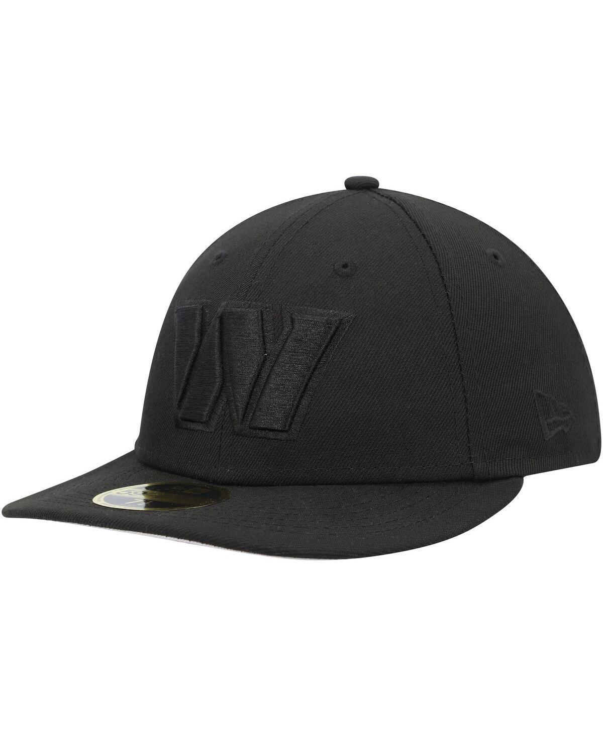 Men's New Era Washington Commanders Black on Black II Low Profile 59FIFTY Fitted Hat, Size: 7 1/2, Wft Black Product Image