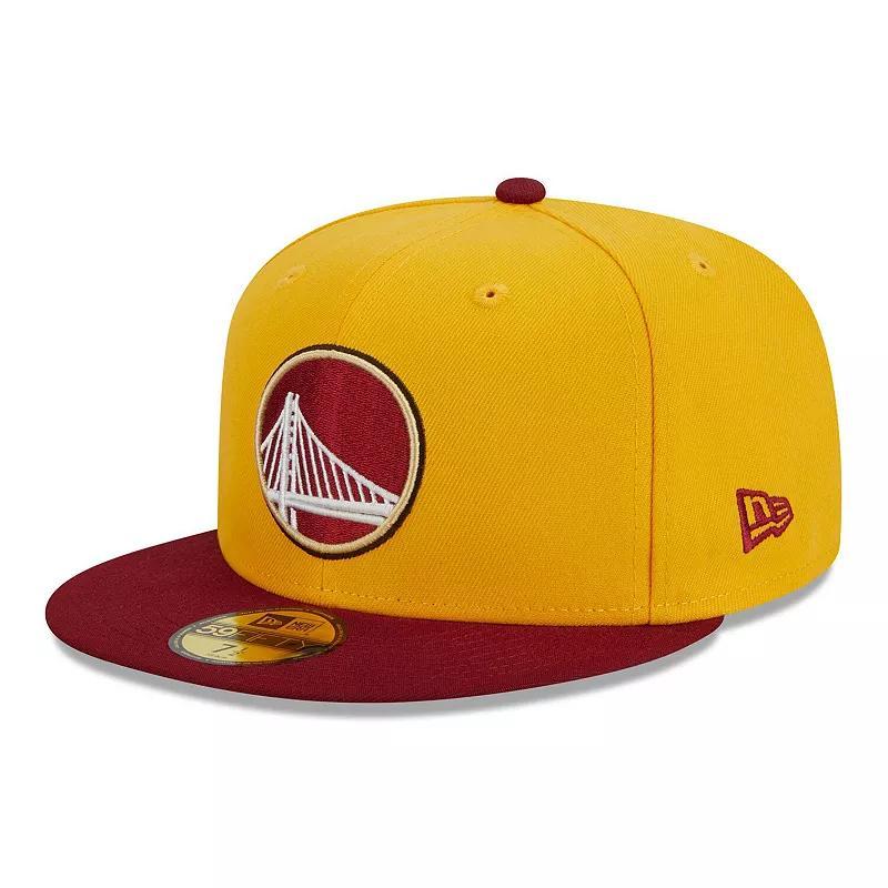 Men's New Era Cream/Black Brooklyn Nets Piping 2-Tone 59FIFTY Fitted Hat, Size: 7 3/4, Beige Product Image