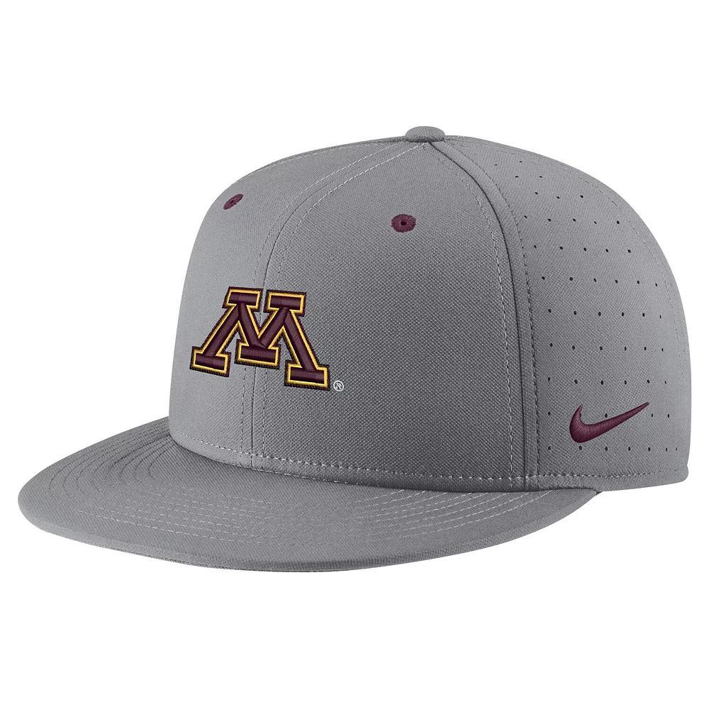 Men's Nike Gray Minnesota Golden Gophers USA Side Patch True AeroBill Performance Fitted Hat, Size: 7 1/8, Grey Product Image