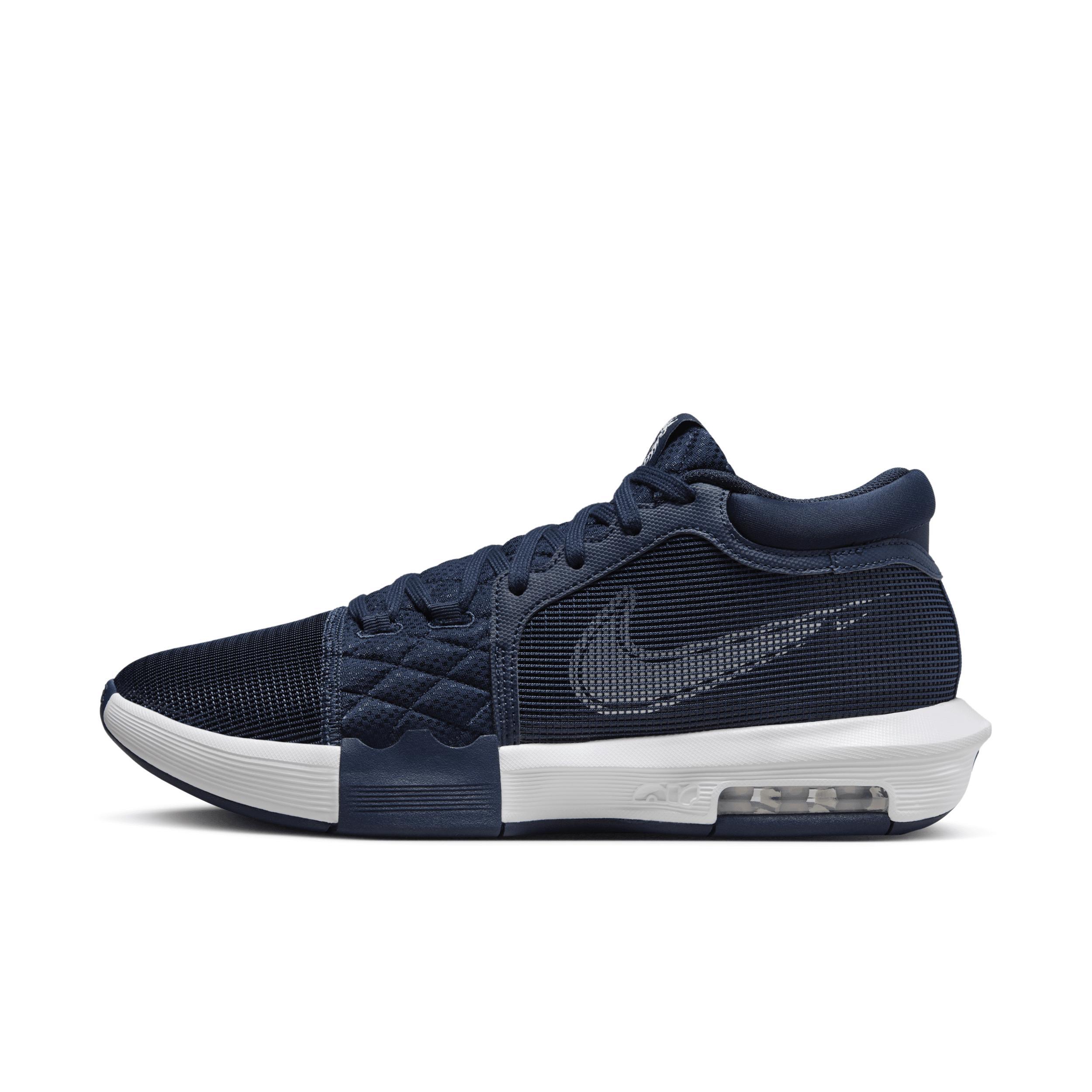 Men's Nike Lebron Witness 8 Basketball Shoes, Size: 11, College Navy White Product Image