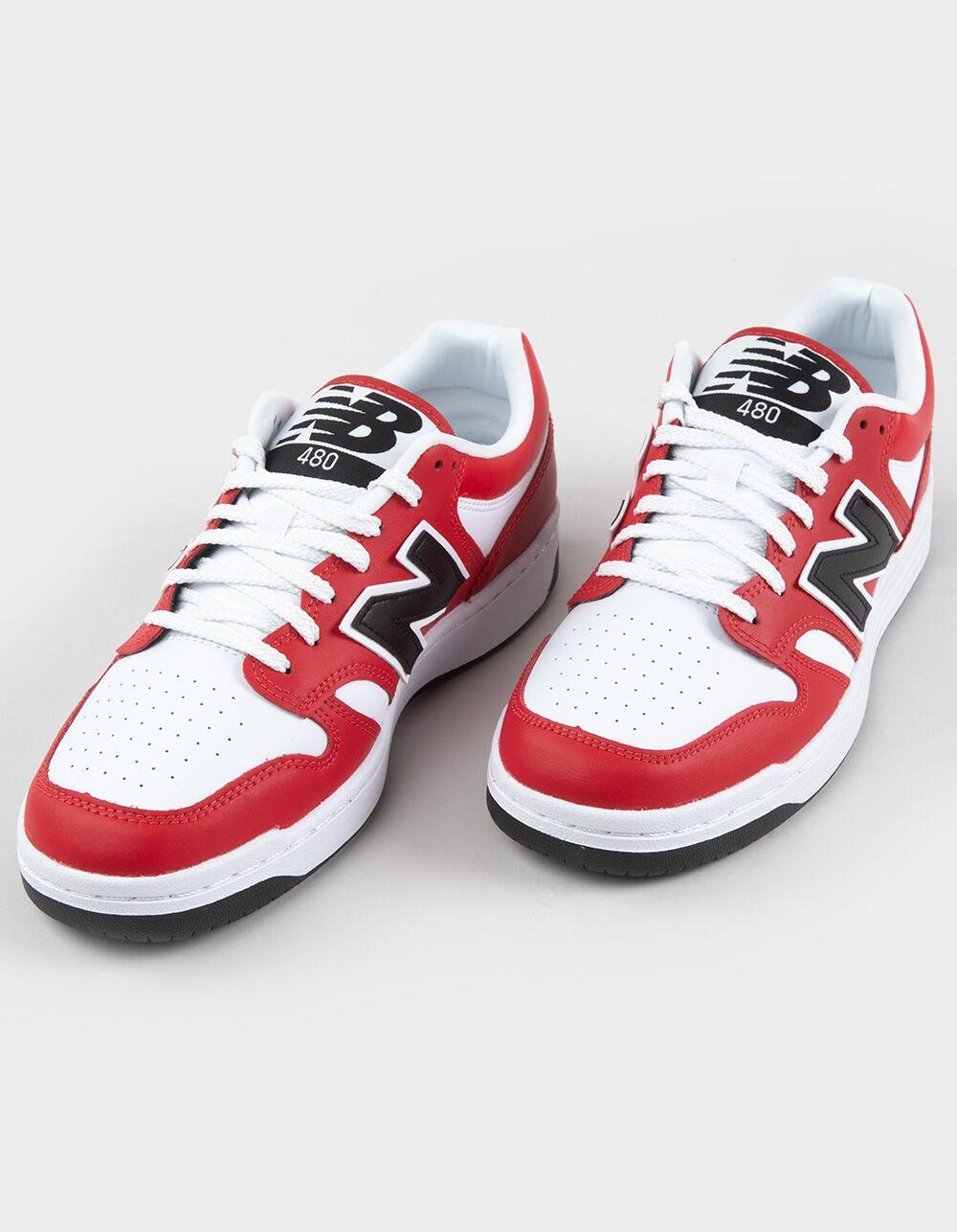 NEW BALANCE 480 Shoes - RED/WHITE Product Image