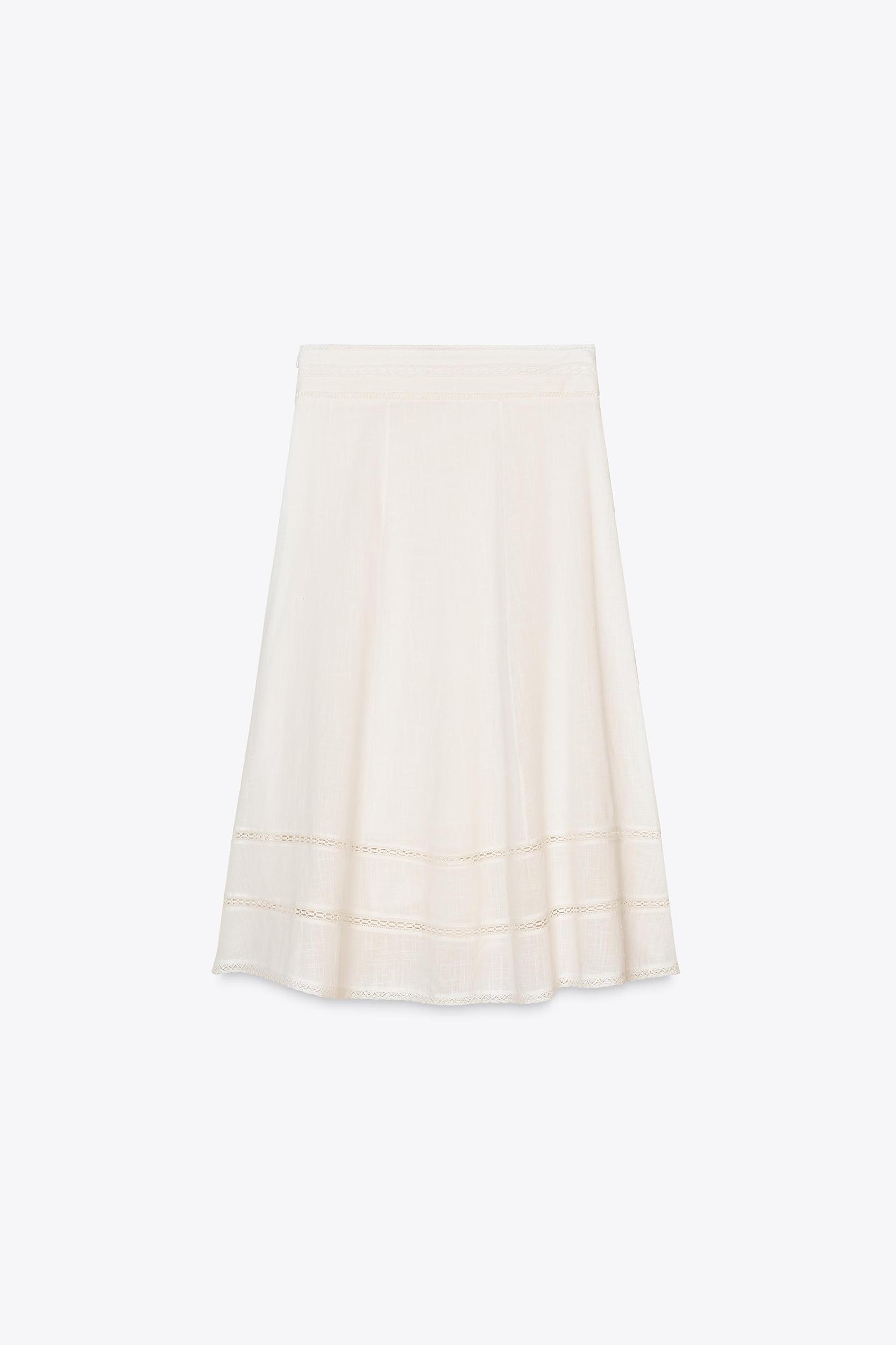 ZW COLLECTION EMBROIDERED MIDI SKIRT Product Image