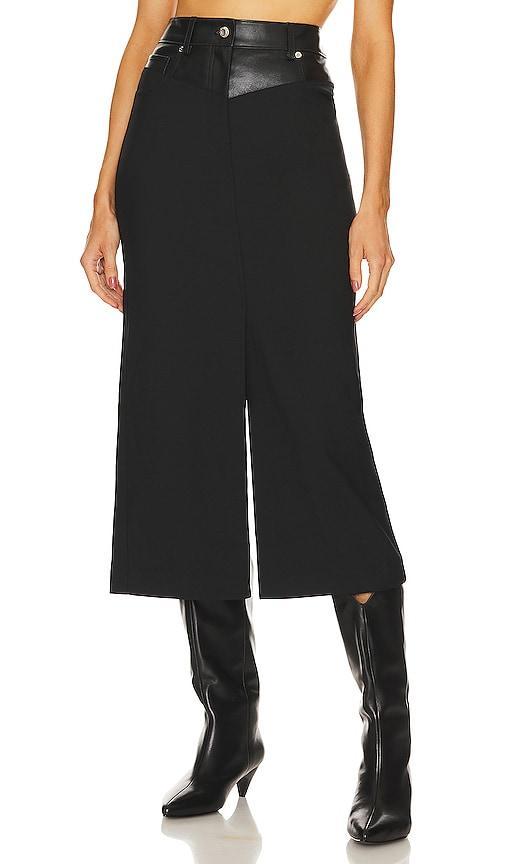Helmut Lang Garter Midi Skirt Black. (also in ). Product Image