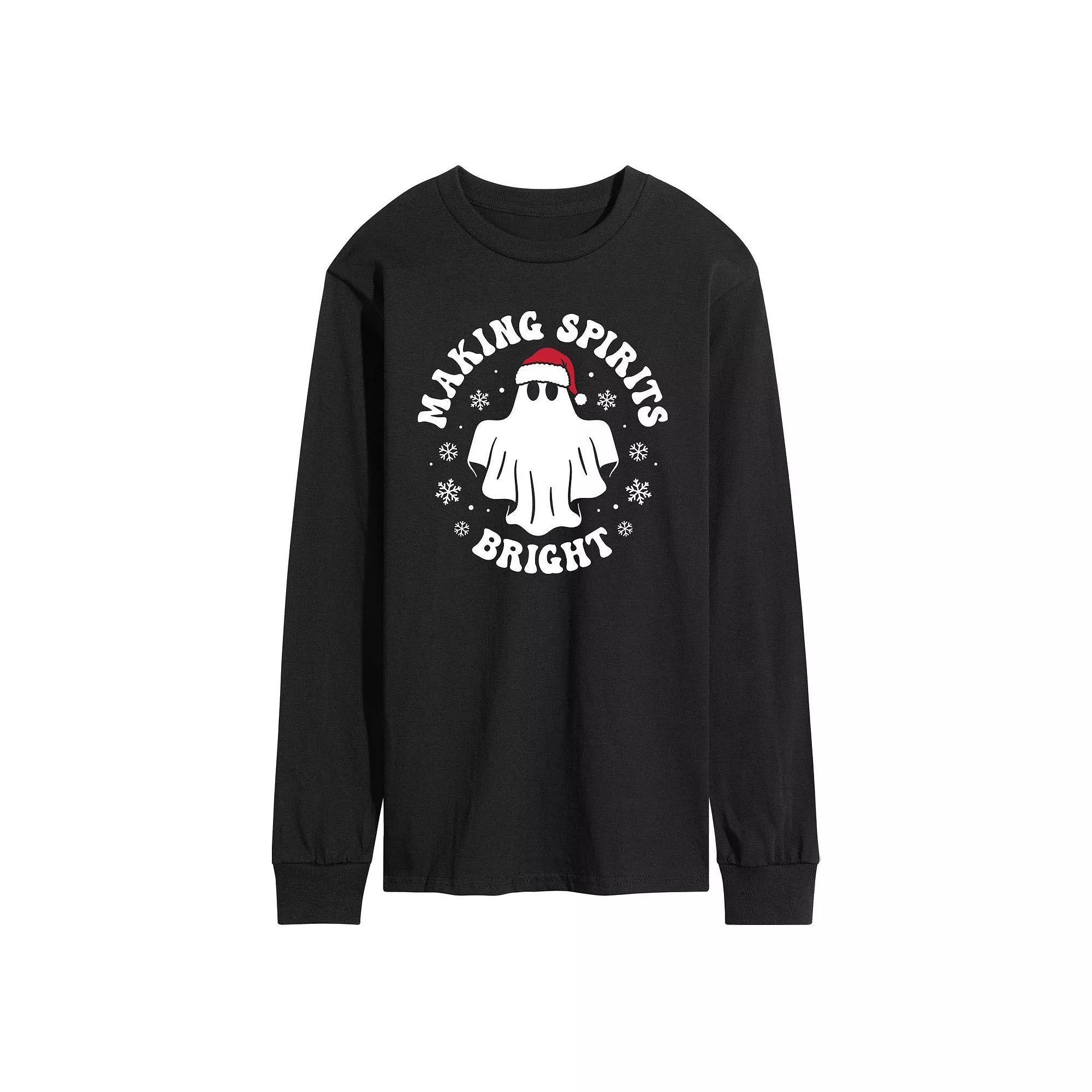 Mens Making Spirits Bright Long Sleeve Tee Product Image