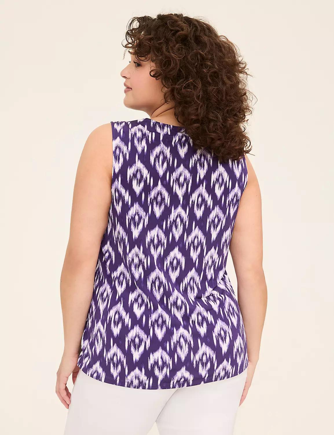 Swing Sleeveless Pleat-Front Top Product Image