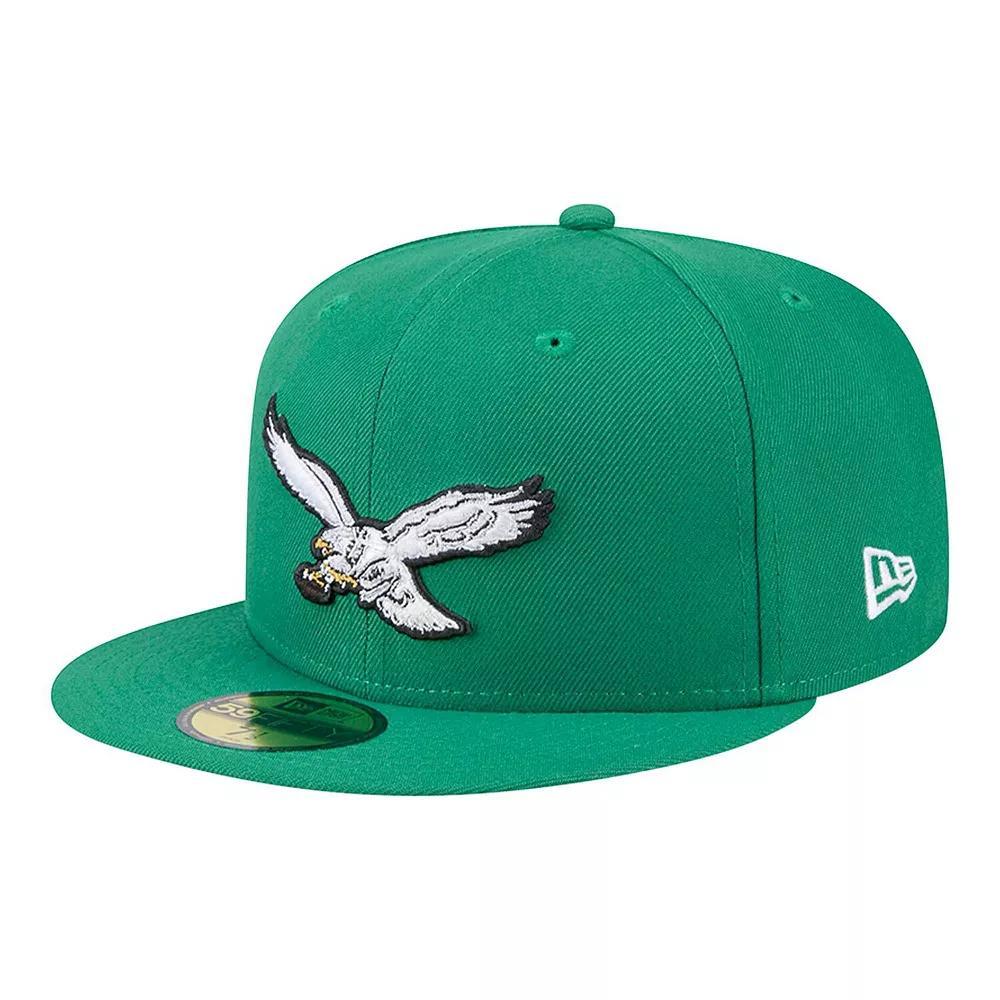 Men's New Era Kelly Green Philadelphia Eagles  Main 59FIFTY Fitted Hat, Size: 7 1/4 Product Image