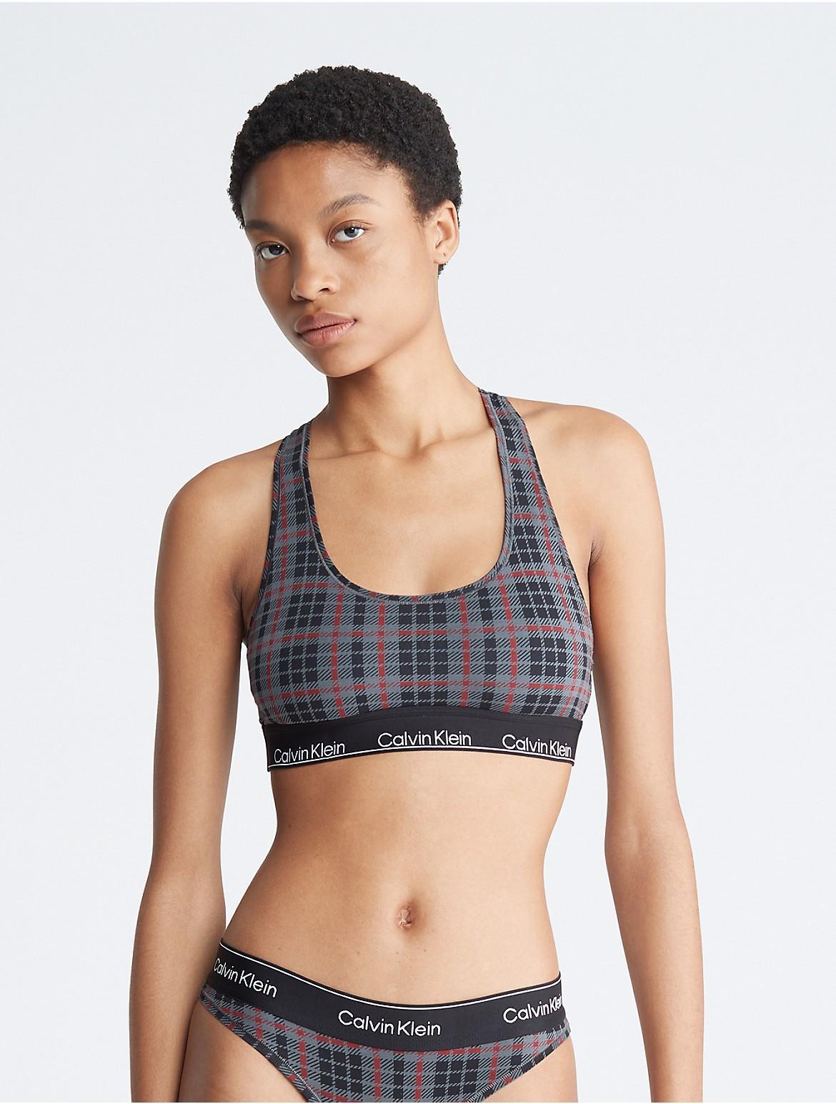 Calvin Klein Women's Icon Cotton Modal Holiday Unlined Bralette - Red - XS Product Image