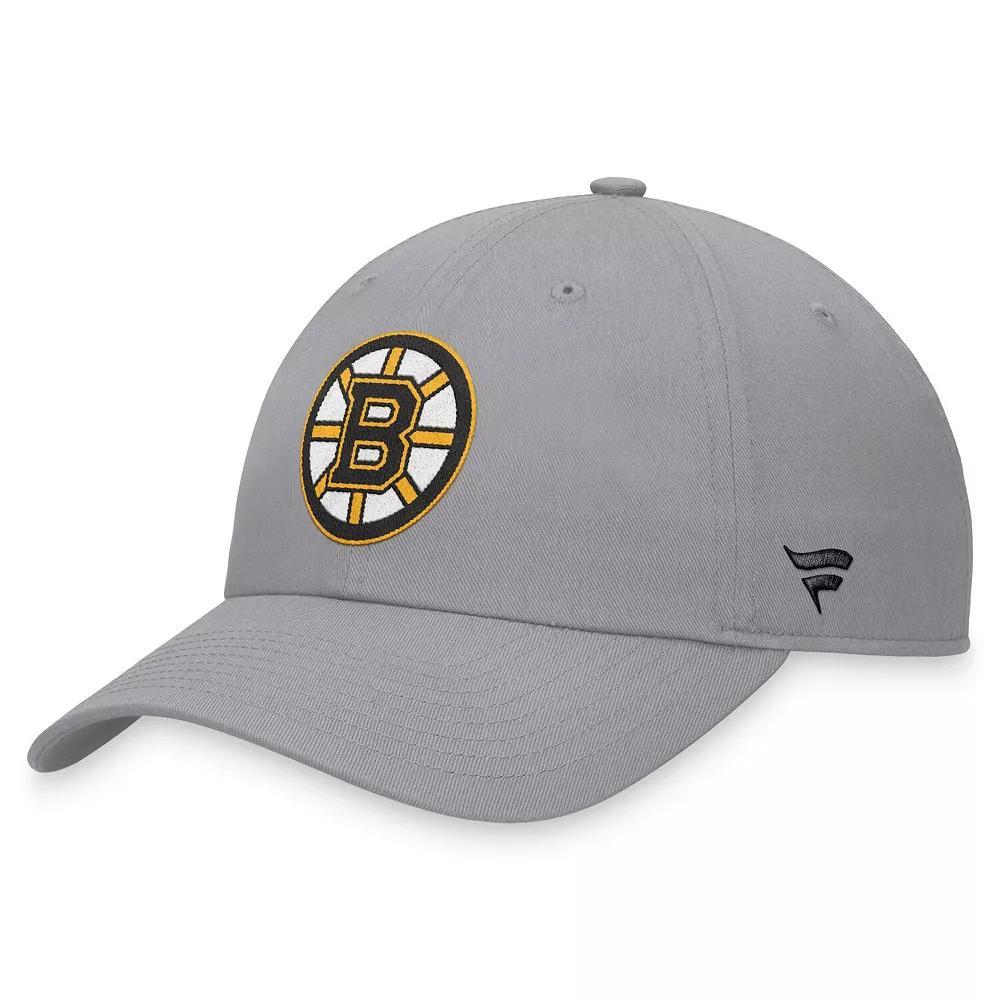 Men's Fanatics Gray Boston Bruins Extra Time Adjustable Hat, Grey Product Image