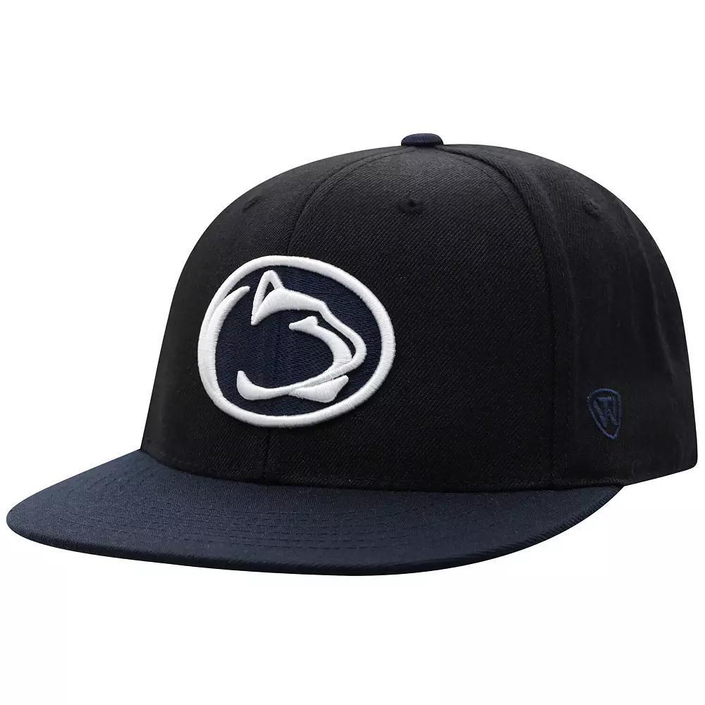 Men's Top of the World Black/Navy Penn State Nittany Lions Team Color Two-Tone Fitted Hat, Size: 7 1/4 Product Image
