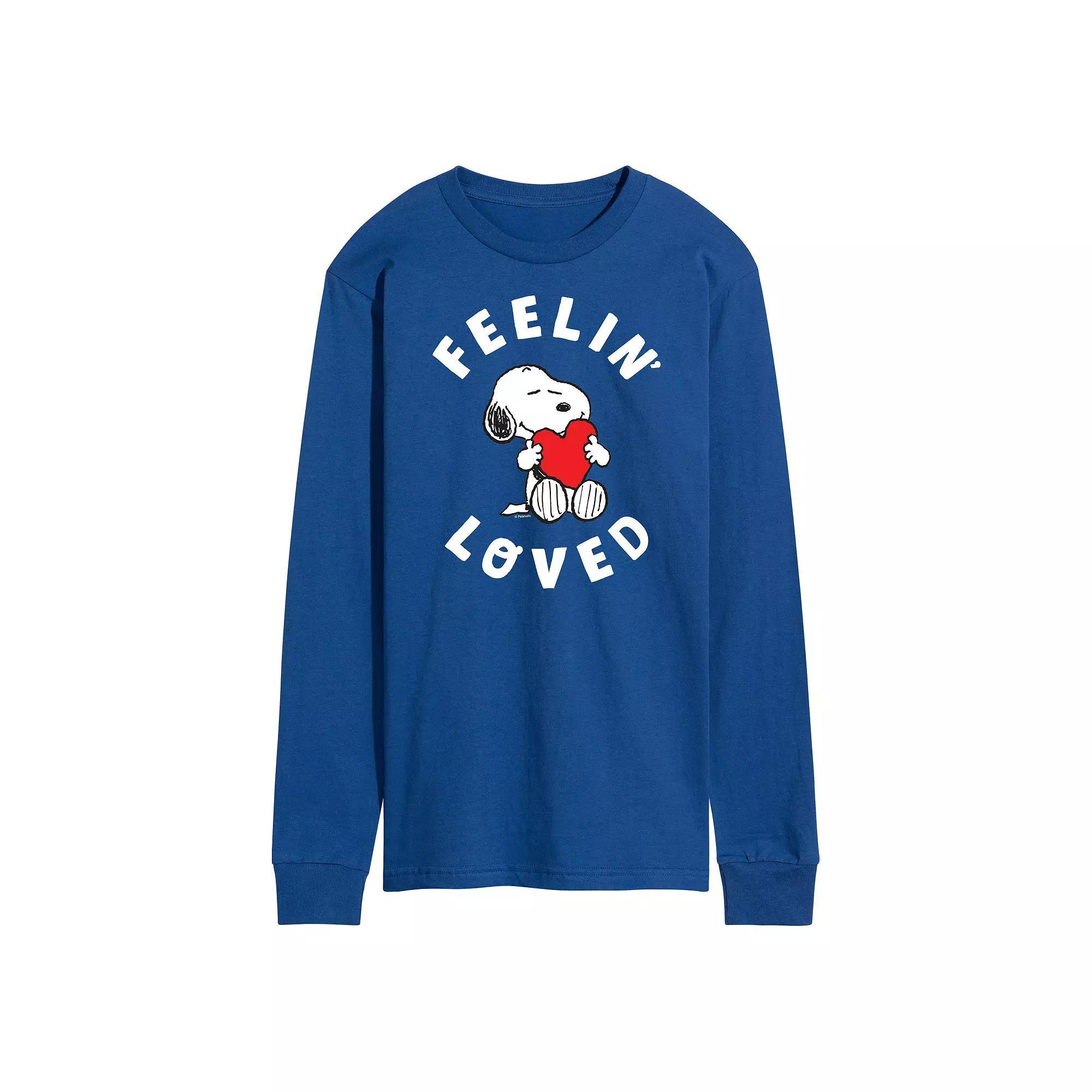 Mens Peanuts Feelin Loved Long Sleeve Tee Product Image