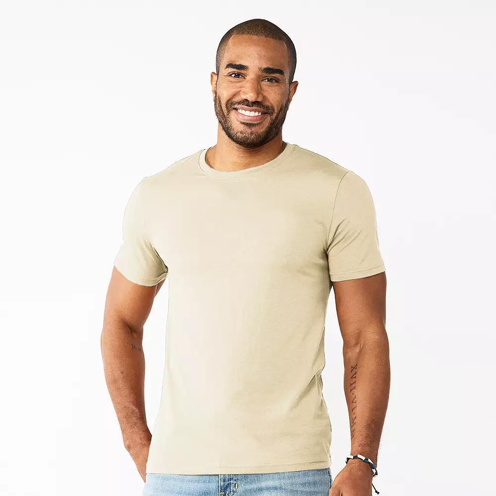 Men's Sonoma Goods For Life® Supersoft Crewneck Tee, Size: XL, Graceful Beige Product Image