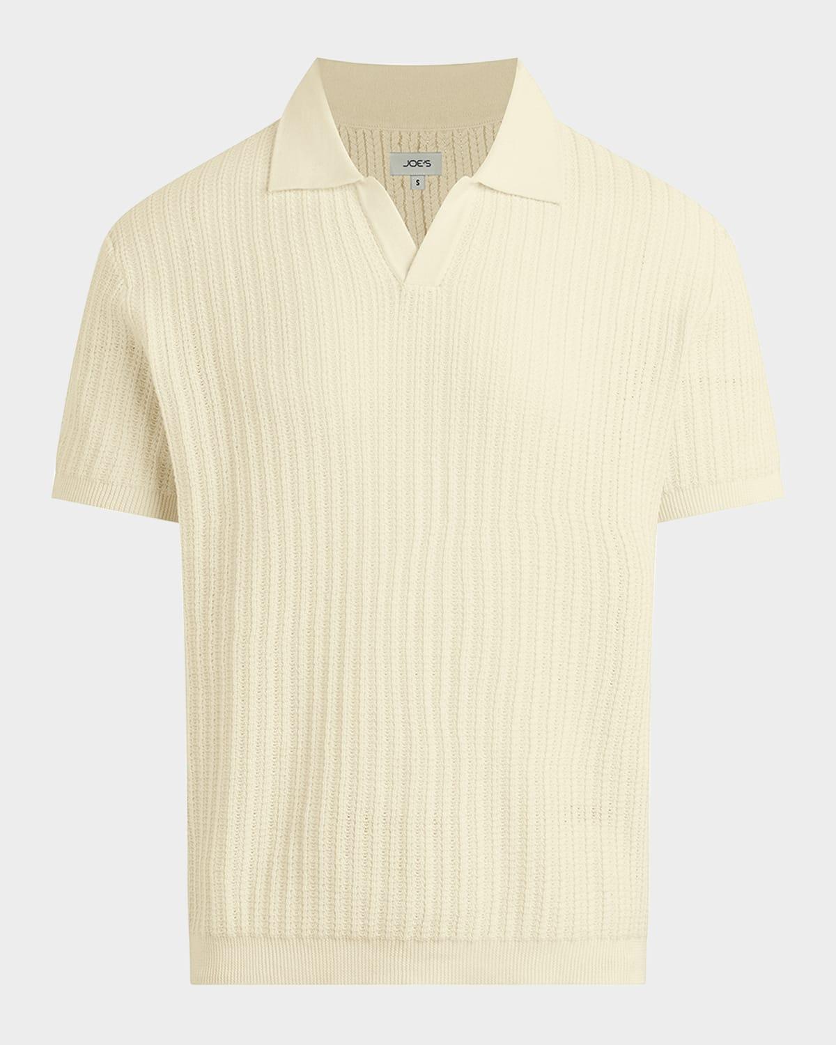 Mens Textured Polo Sweater Product Image