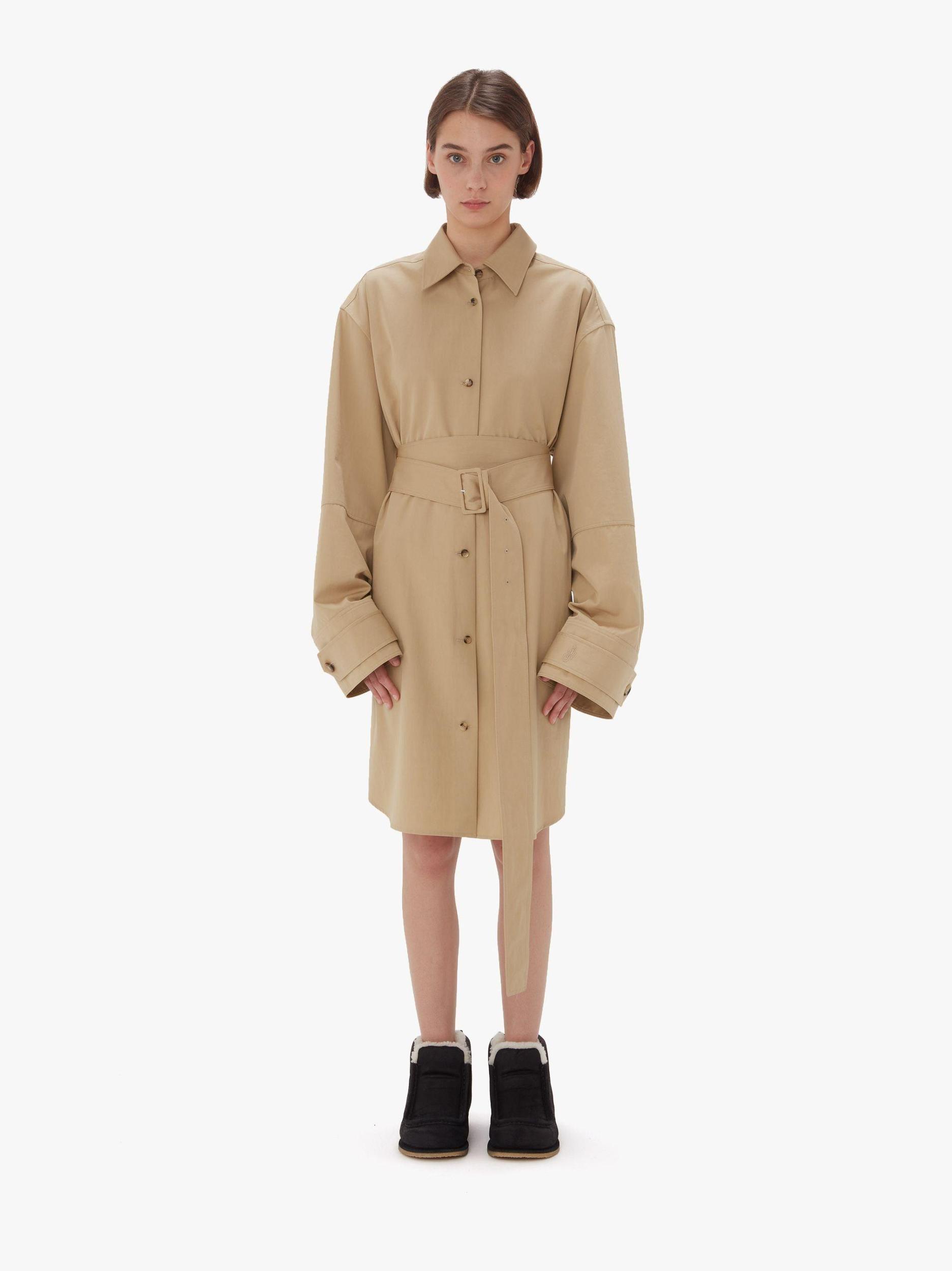 JW ANDERSON Double-wrap Trench Dress In Nude Product Image