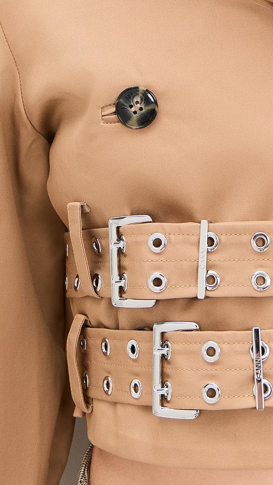 GANNI Bonded Cotton Short Jacket | Shopbop Product Image