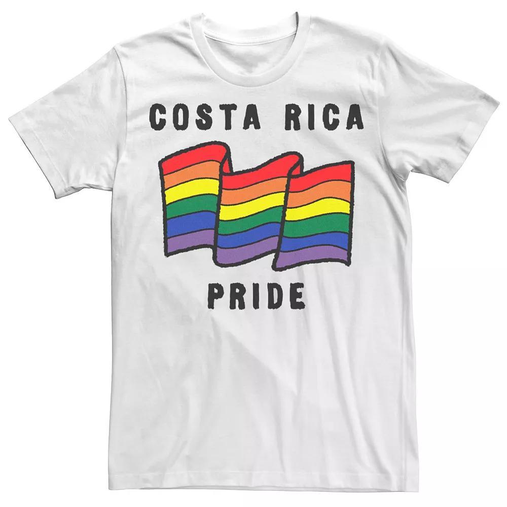 Men's Gonzales Costa Rico Pride Sketched Flag Tee, Size: XXL, White Product Image