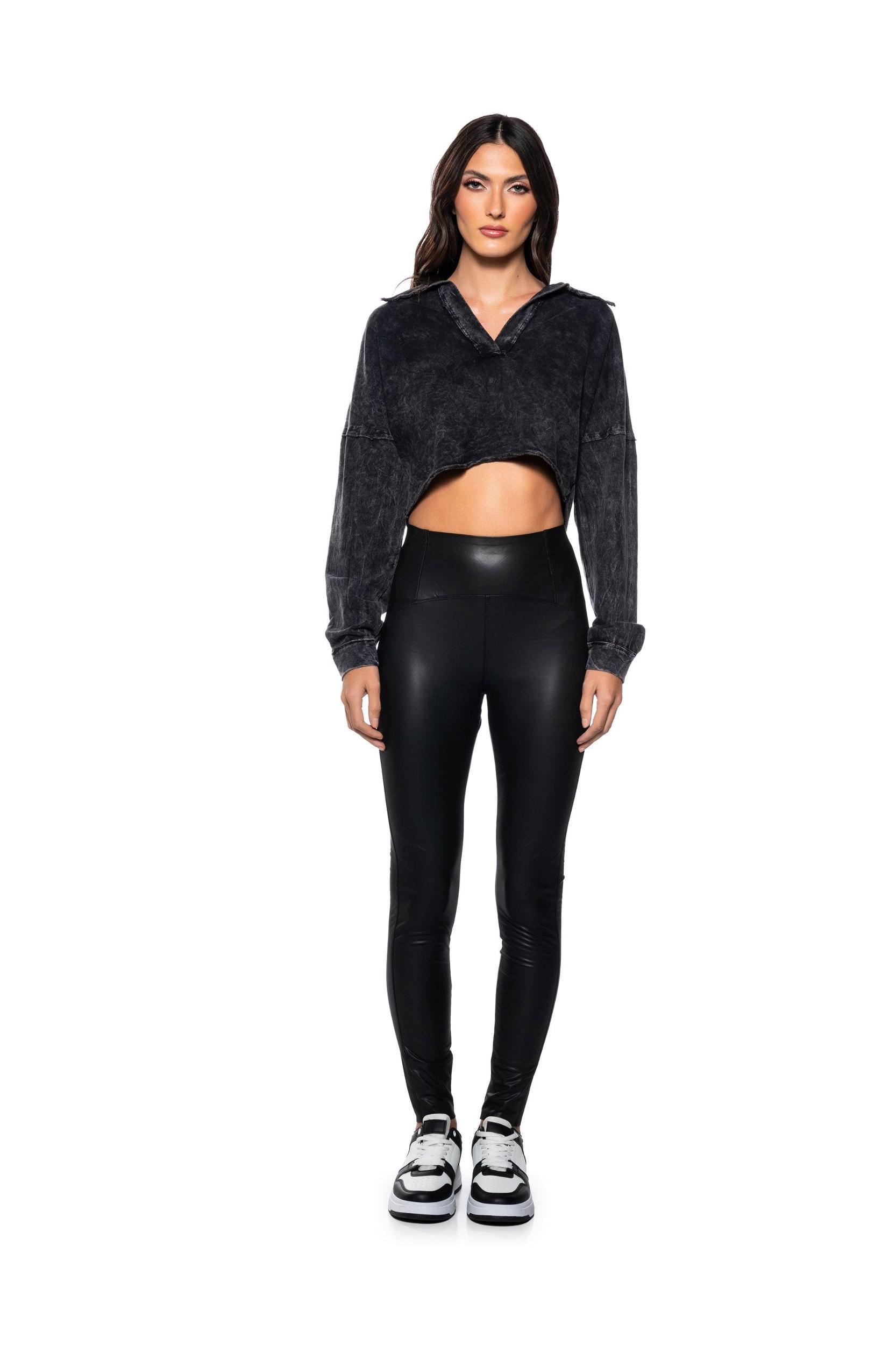 RIO HIGH RISE LEGGING WITH 4 WAY STRETCH IN BLACK Product Image