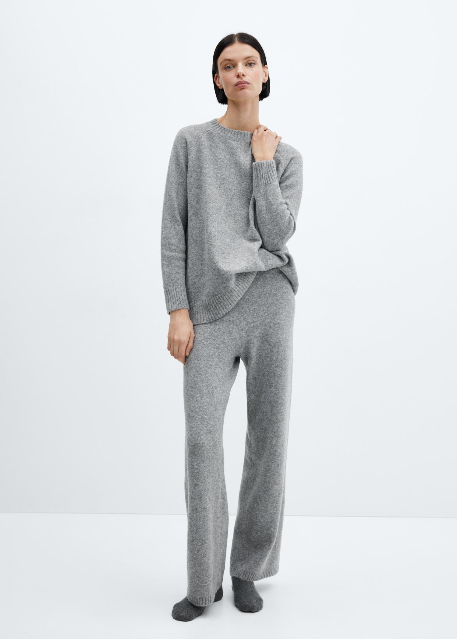 Long knitted pants - Women | MANGO USA Product Image