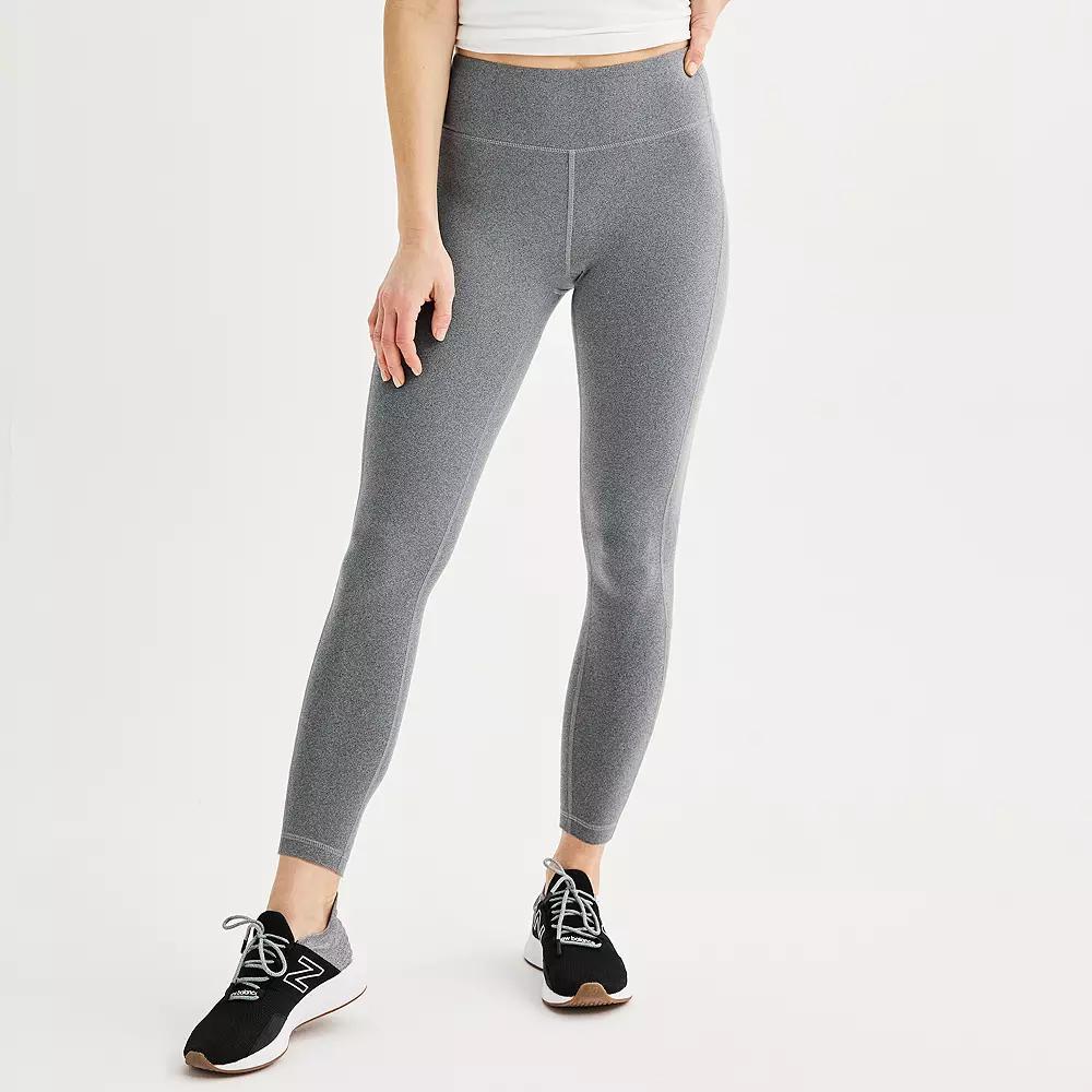 Petite Tek Gear® Essential Soft 7/8 Leggings, Women's, Size: XL Petite, Grey Product Image