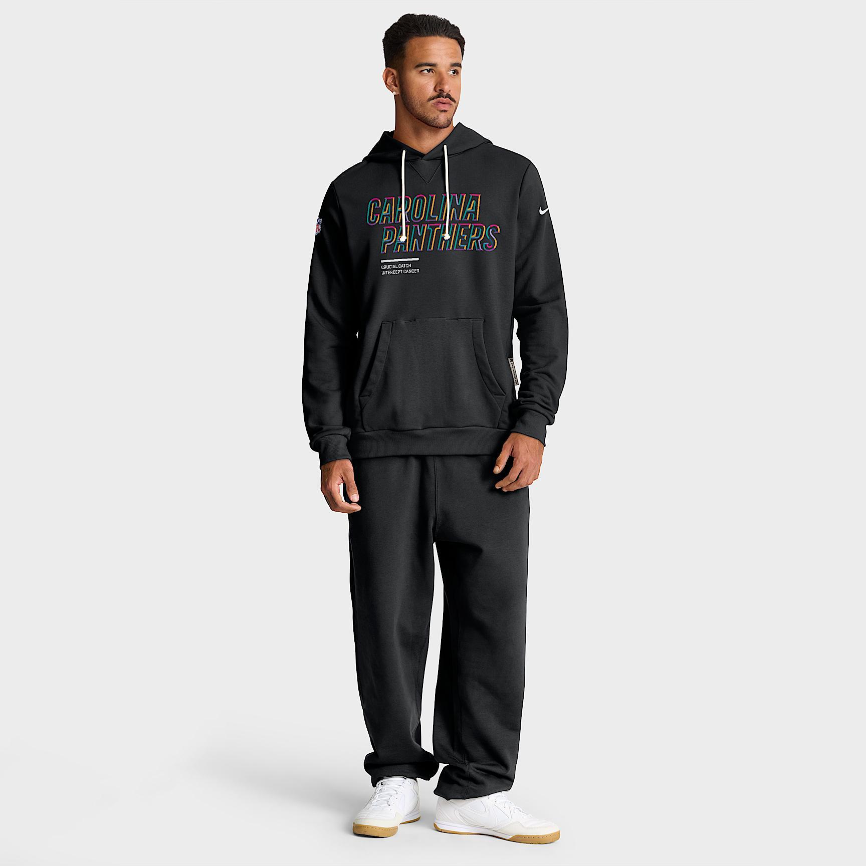 Carolina Panthers Crucial Catch Sideline Men's Nike Dri-FIT NFL Pullover Hoodie Product Image