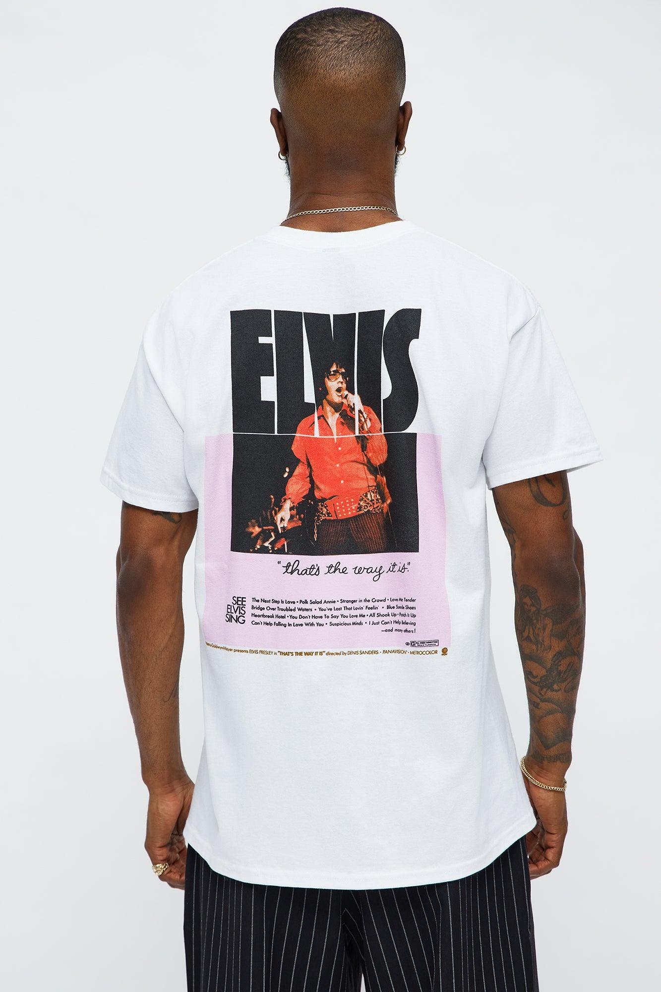 Elvis That's The Way Short Sleeve Tee - White Male Product Image