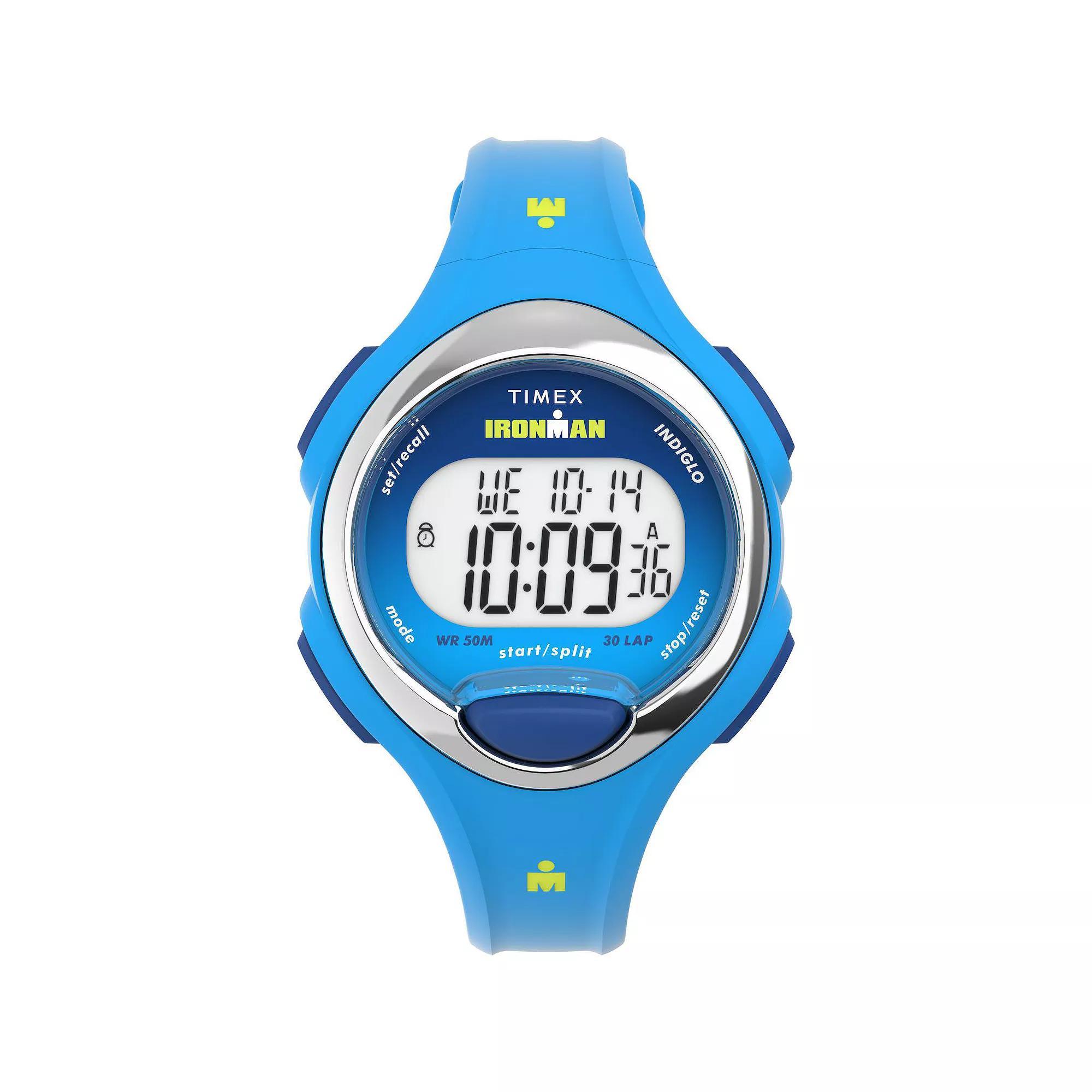 Timex® Women's Ironman® Essential 30 Lap Digital Watch - TW5M60300JT, Size: 34 mm, Blue Product Image