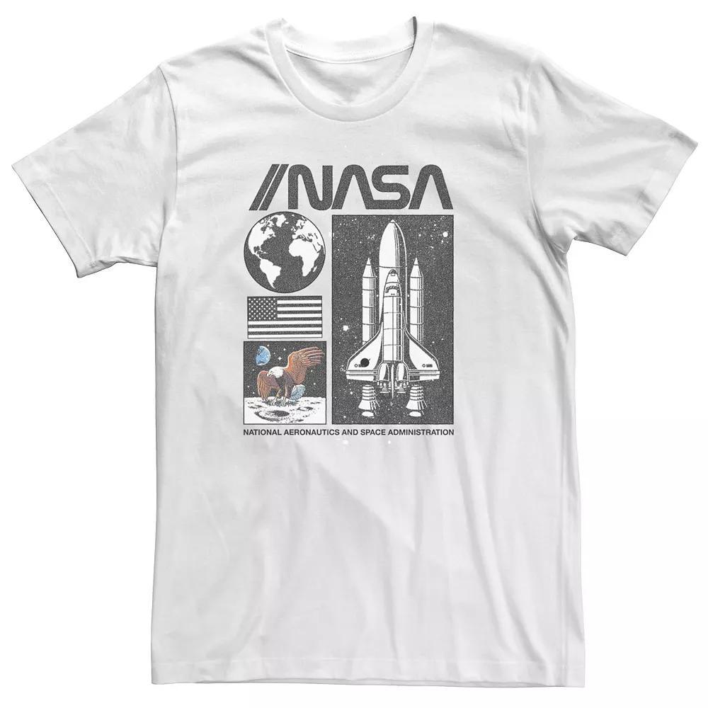 Big & Tall NASA Collage Panel Portraits Tee, Men's, Size: 3XL Tall, White Product Image