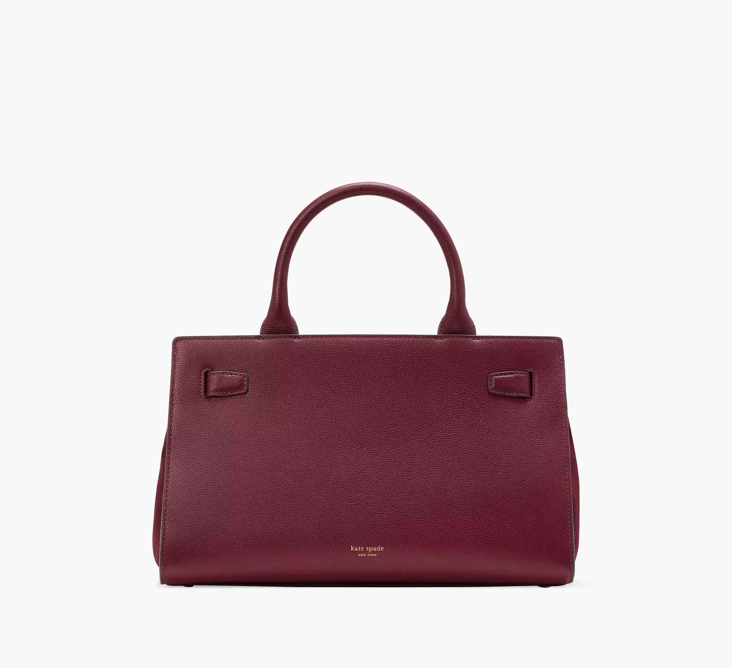 Deco Pebbled Leather & Suede Medium Satchel Product Image