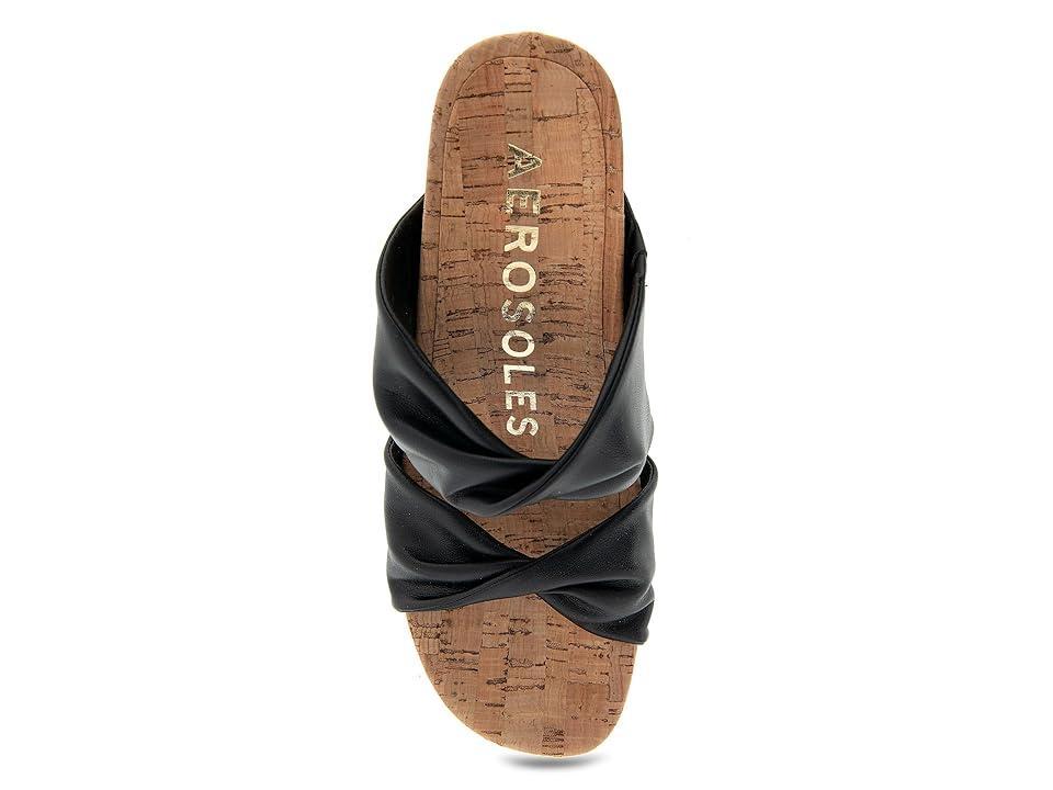 Aerosoles Mercer Women's Wedge Sandals, Size: 5 Medium, Soft Gold Pu Product Image