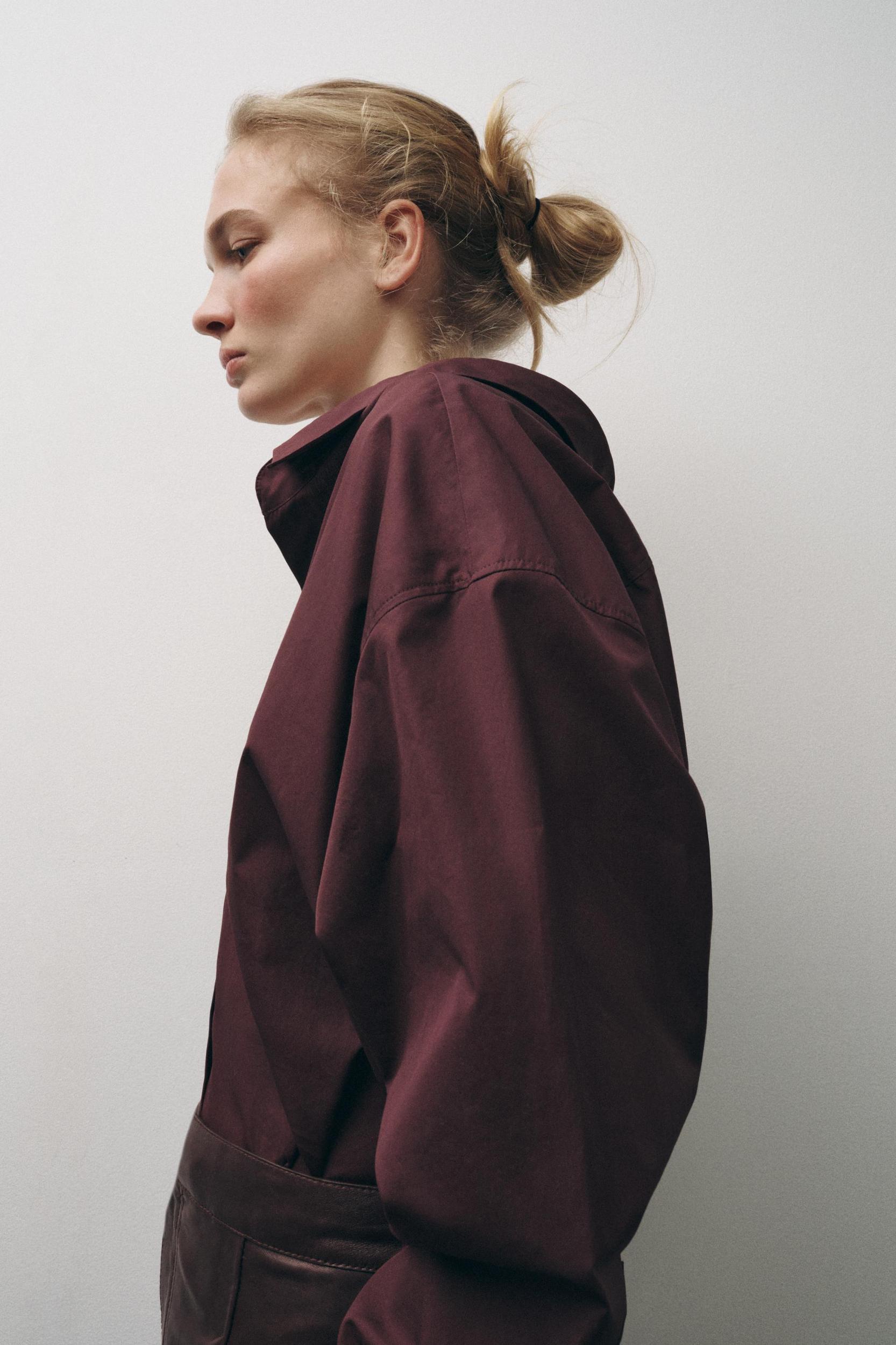 POPLIN SHIRT ZW COLLECTION Product Image