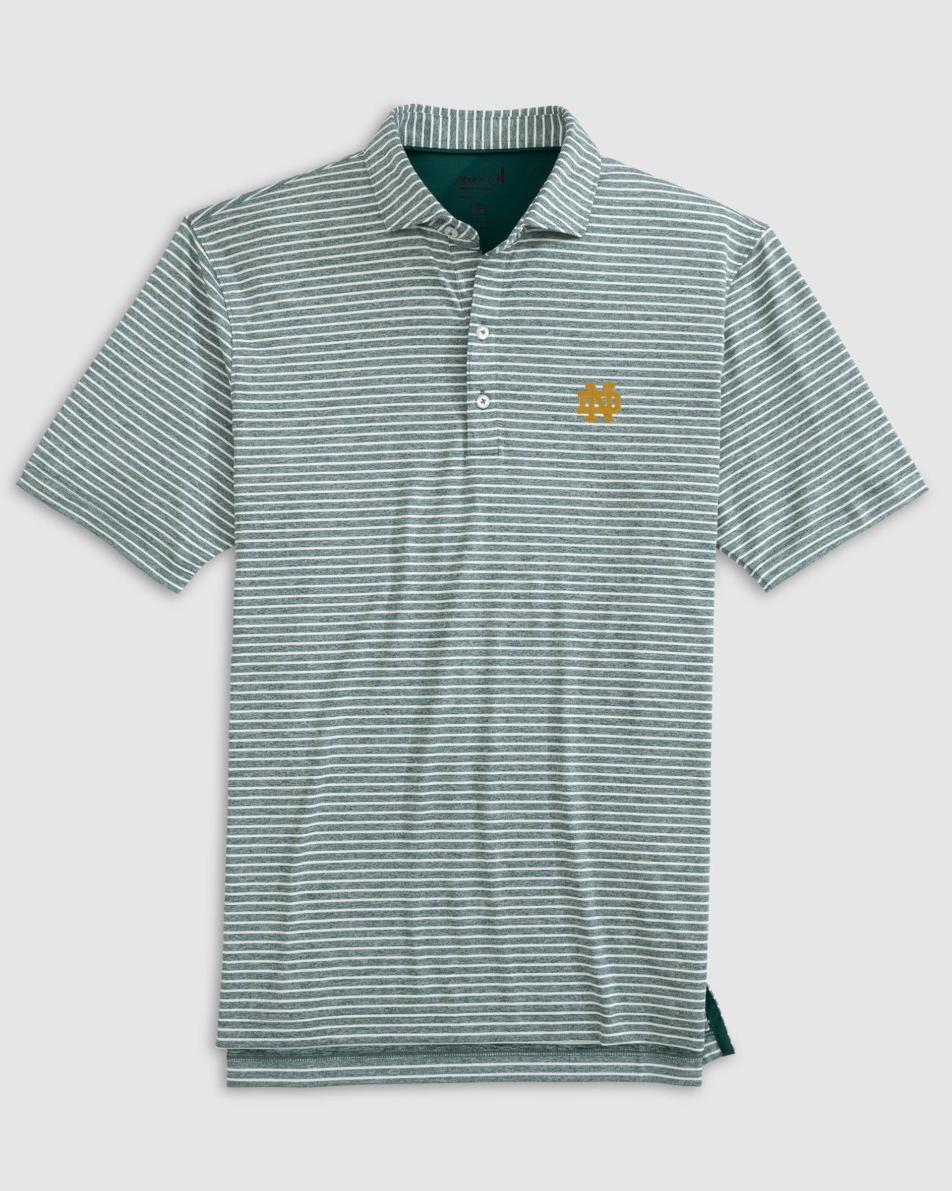Notre Dame Clipper Striped Jersey Performance Polo Product Image