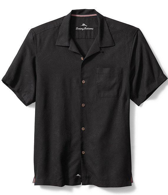 Tommy Bahama Big & Tall Solid Tropic Isle Silk Short Sleeve Woven Shirt Product Image