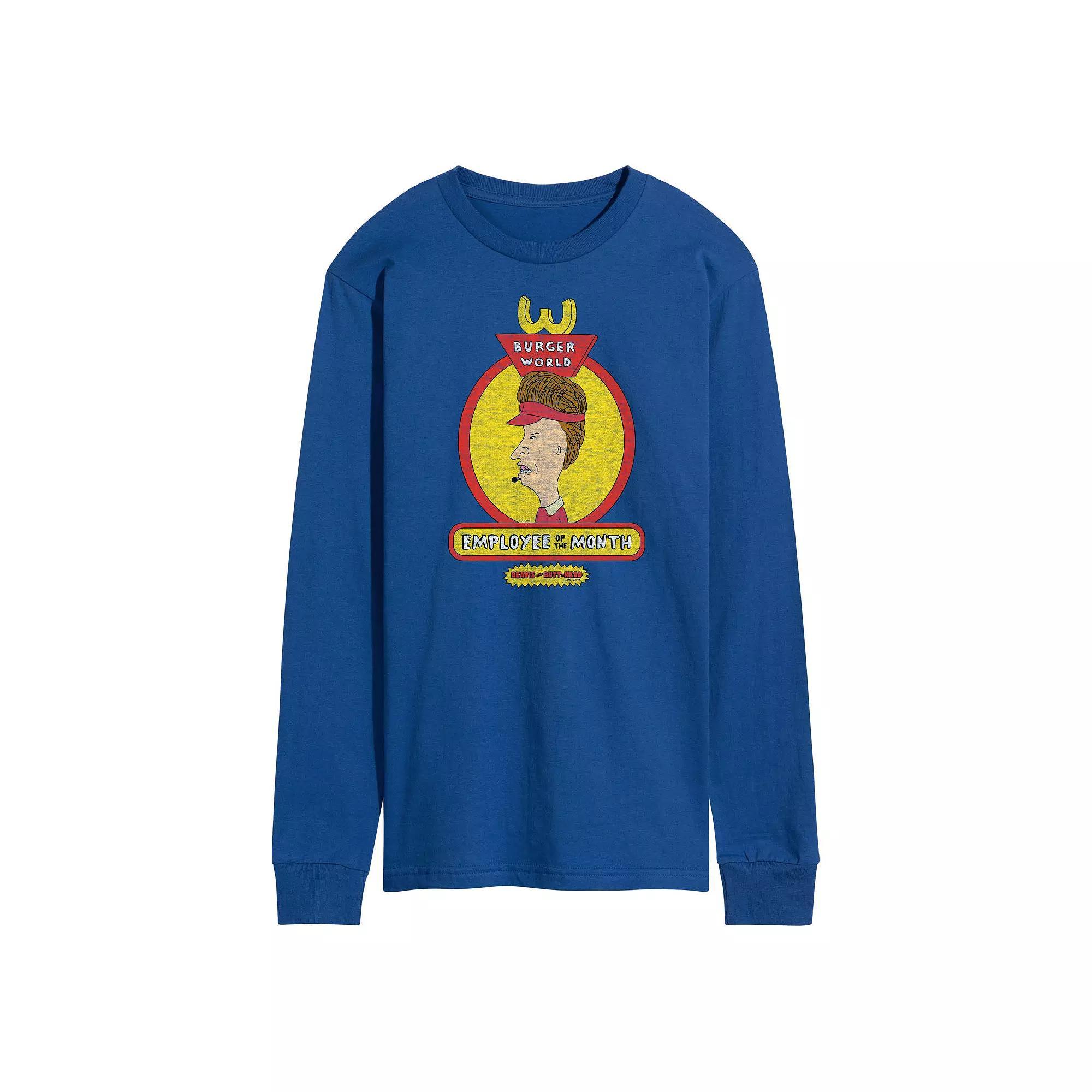 Mens Beavis And Butthead Employee Of The Month Long Sleeve Tee Product Image