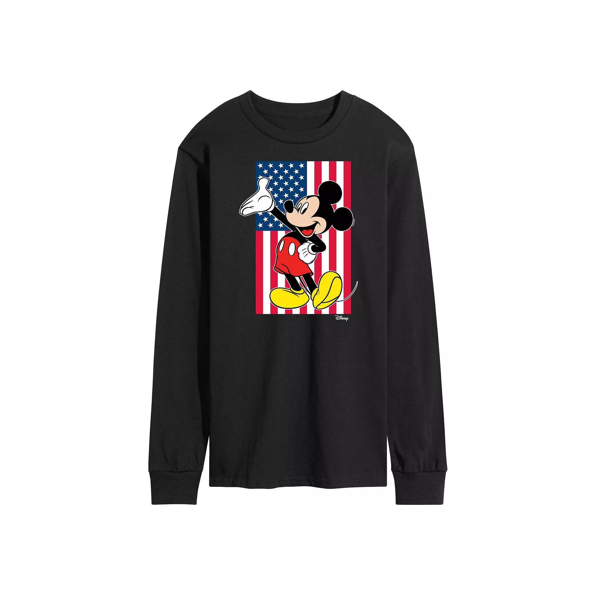 Disneys Mickey Mouse Mens Flag Long Sleeve Product Image