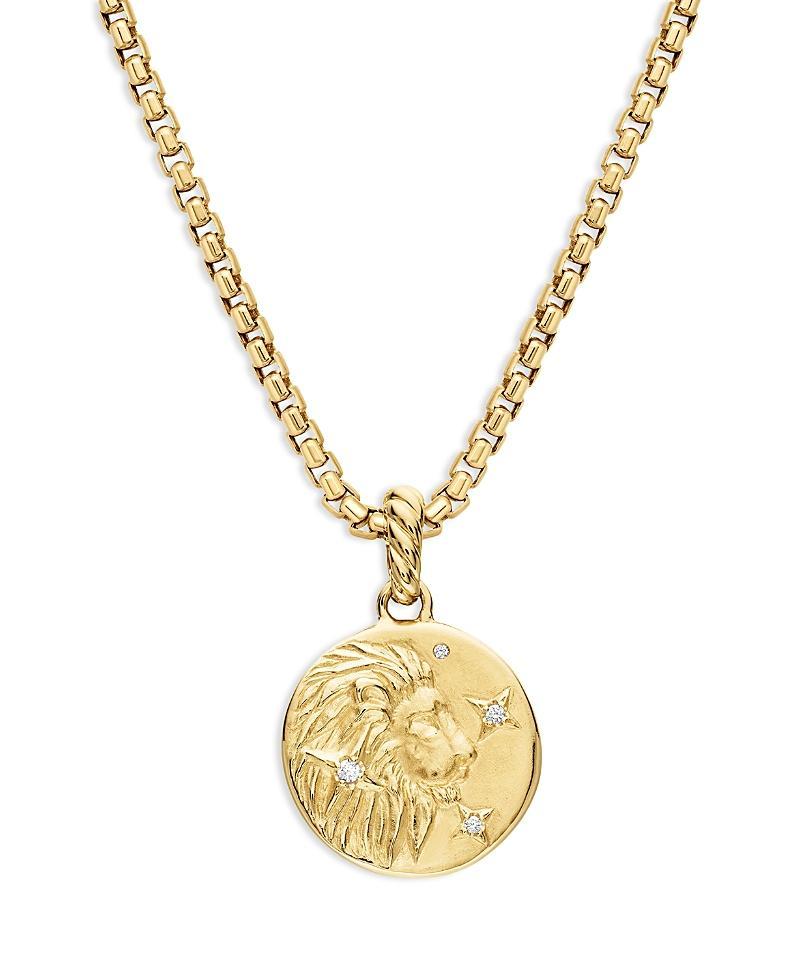 David Yurman 18K Yellow Gold Diamond Aquarius Amulet Pendant Product Image