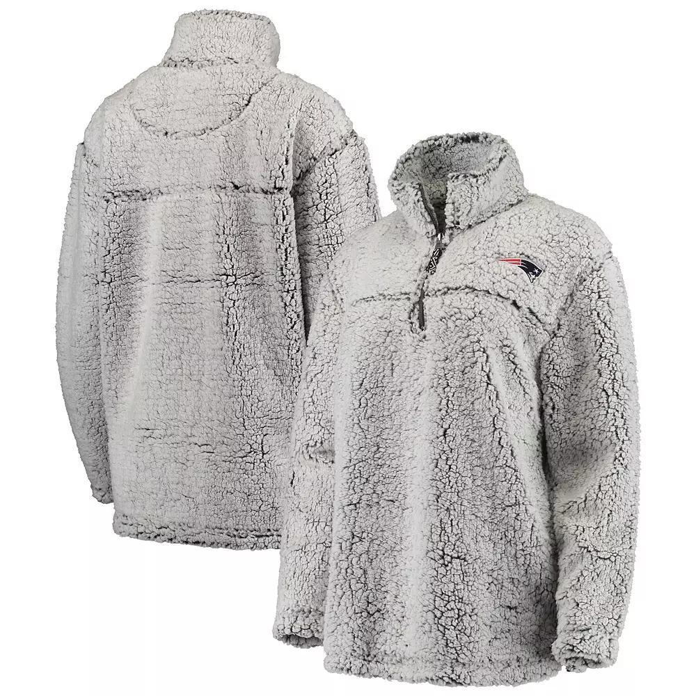 Women's G-III 4Her by Carl Banks Gray Arizona Cardinals Sherpa Quarter-Zip Pullover Jacket, Size: Small, Grey Product Image