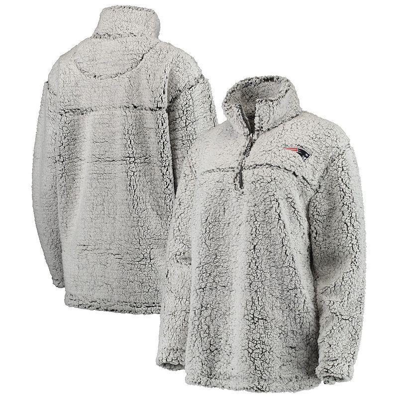 Women's G-III 4Her by Carl Banks Gray Arizona Cardinals Sherpa Quarter-Zip Pullover Jacket, Size: Small, Grey Product Image