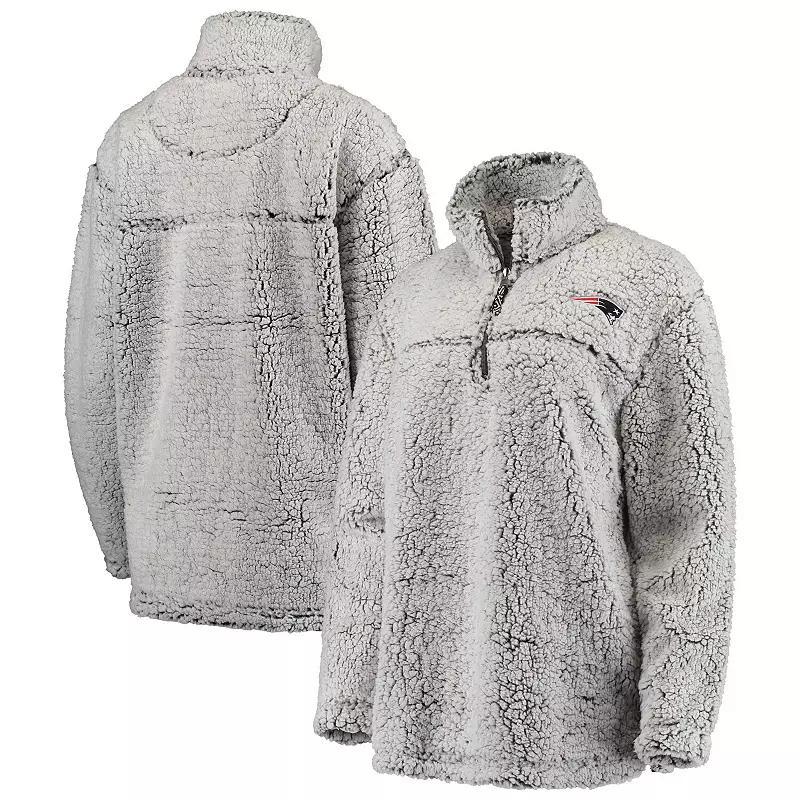 Women's G-III 4Her by Carl Banks Gray Arizona Cardinals Sherpa Quarter-Zip Pullover Jacket, Size: Small, Grey Product Image