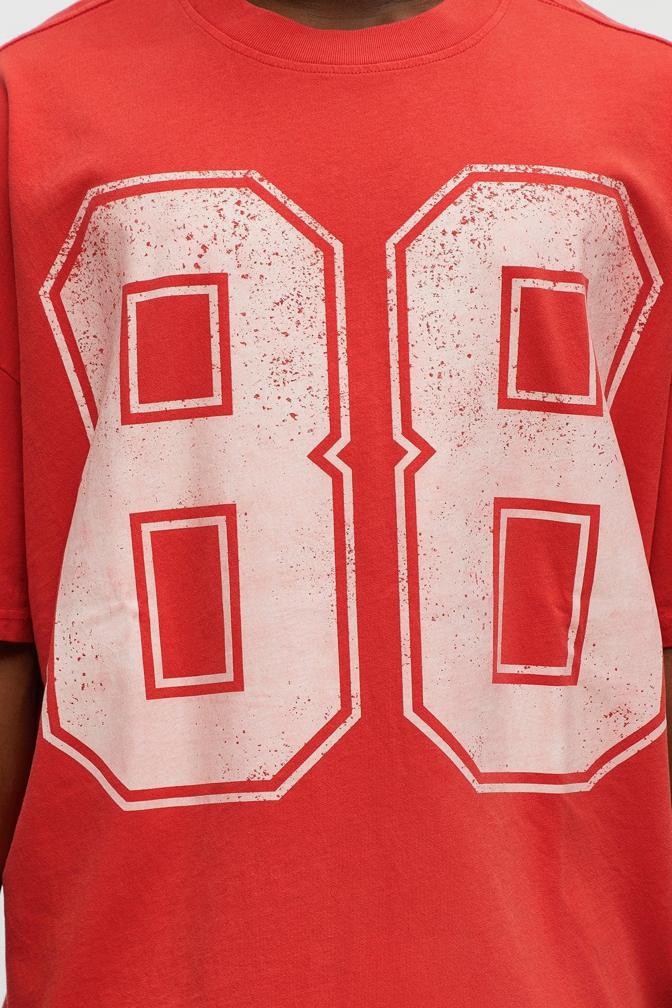 88 Oversized Short Sleeve Tee - Red Product Image