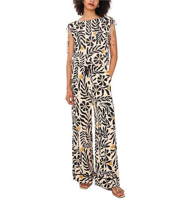 1. STATE Printed Drawstring Wide Leg Pants Product Image