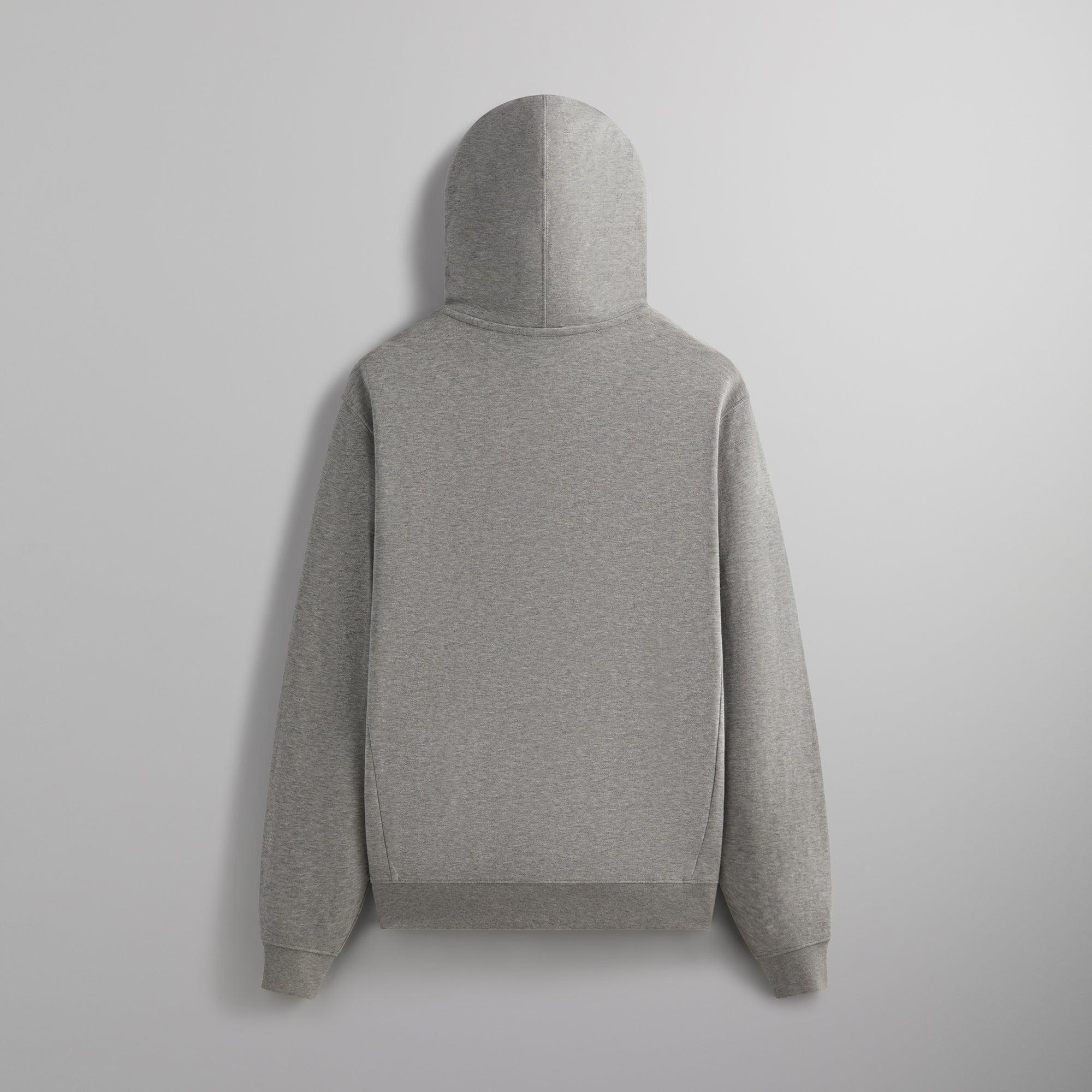 Kith Double Face Williams V Full Zip Hoodie - Mid Heather Grey Male Product Image