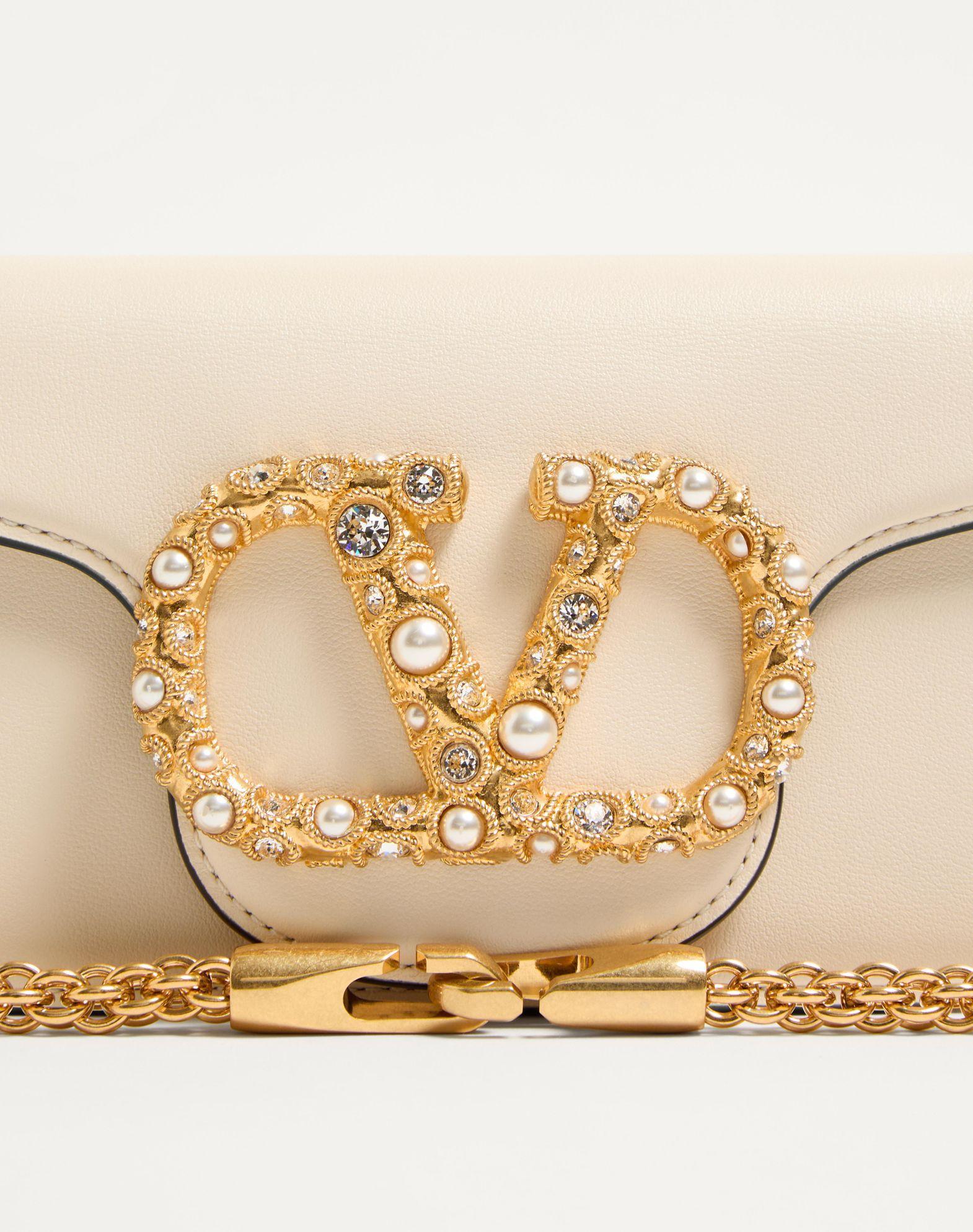 Valentino Garavani Locò Small Shoulder Bag In Calfskin With Jewel Logo Product Image