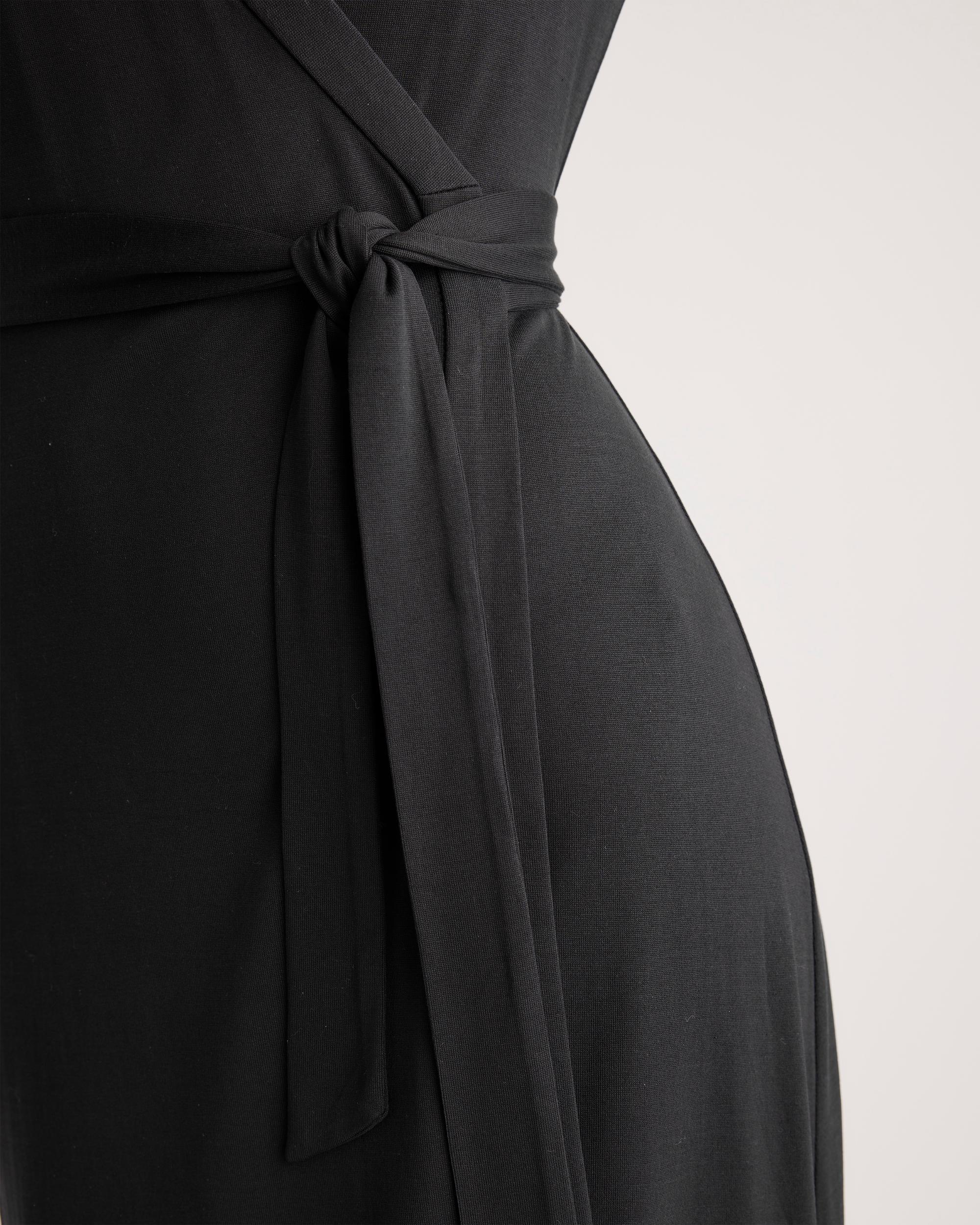 Quince | Women's 100% Silk Jersey Midi Wrap Dress Size XL Product Image