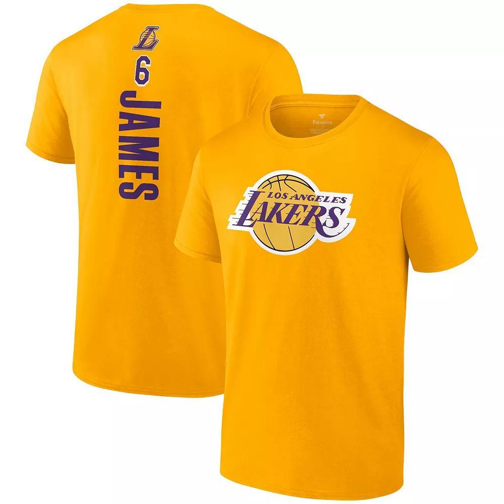 Mens Fanatics Branded LeBron James Los Angeles Lakers Playmaker Name & Number T-Shirt Product Image