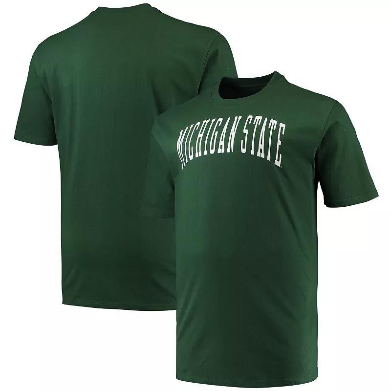Men's Champion Green Michigan State Spartans Big & Tall Arch Team Logo T-Shirt, Size: 3XLT Product Image
