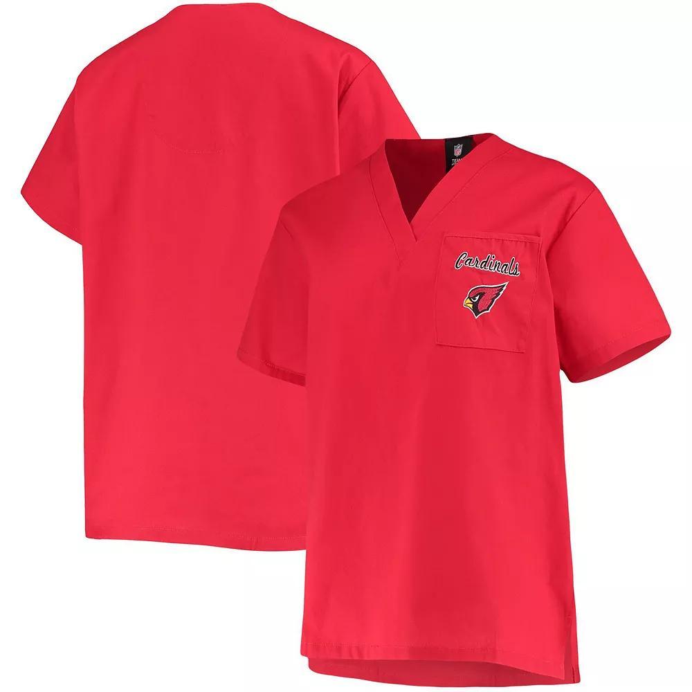 Women's Concepts Sport Cardinal Arizona Cardinals Scrub Top, Size: XL, Red Product Image