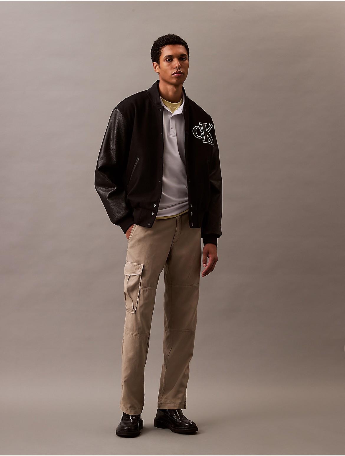 Calvin Klein Men's Straight Leg Cargo Pants - Grey - 34W x 32L Product Image