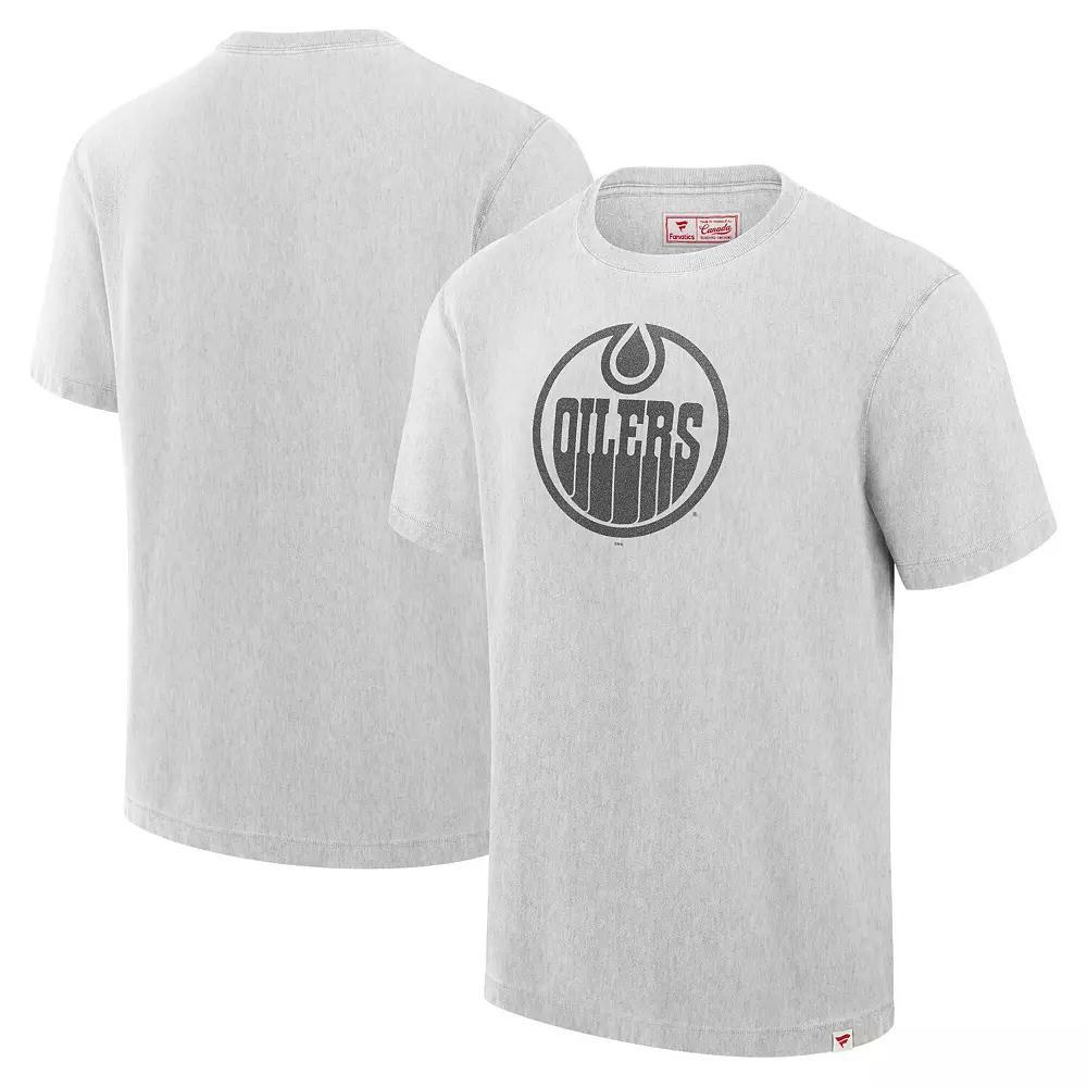 Men's Fanatics Cream Edmonton Oilers T-Shirt, Size: Small, Oil Beige Product Image